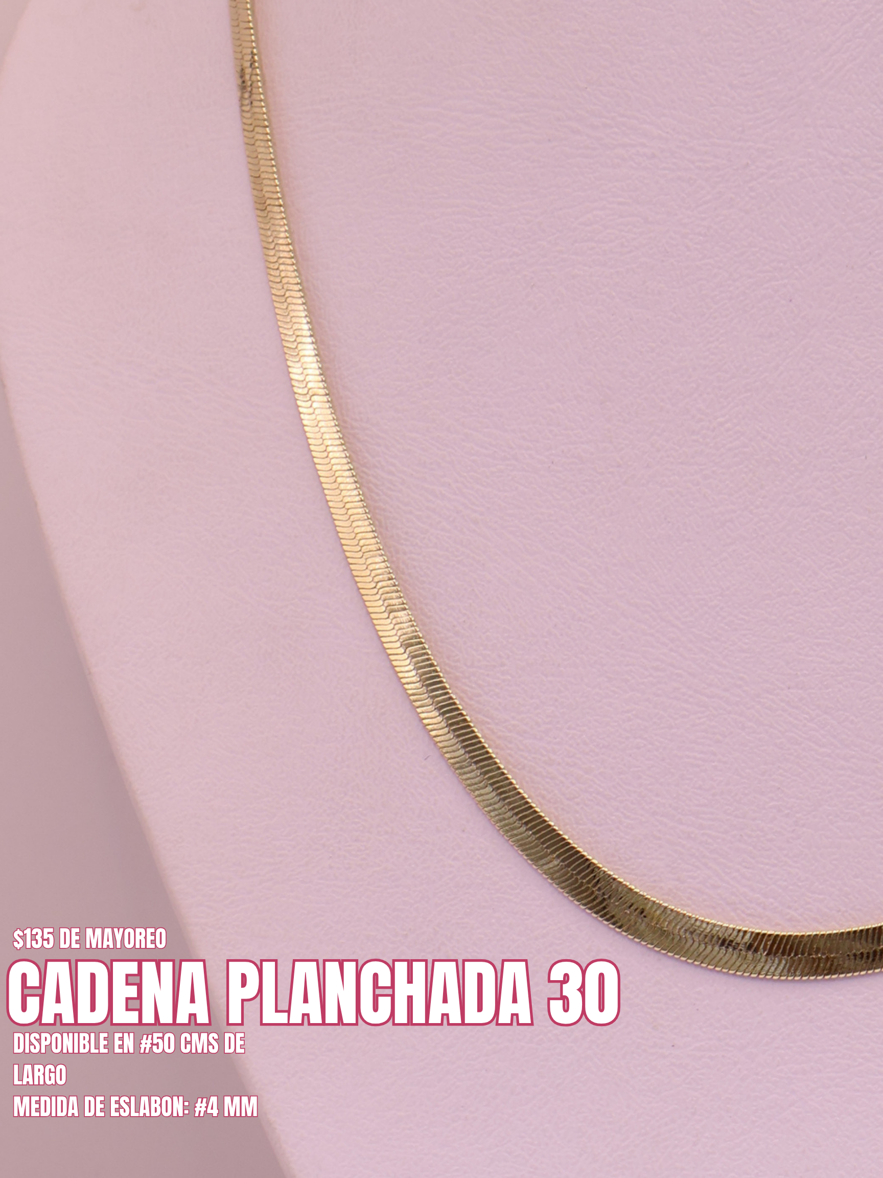 CADENA PLANCHADA 30 ORO LAMINADO