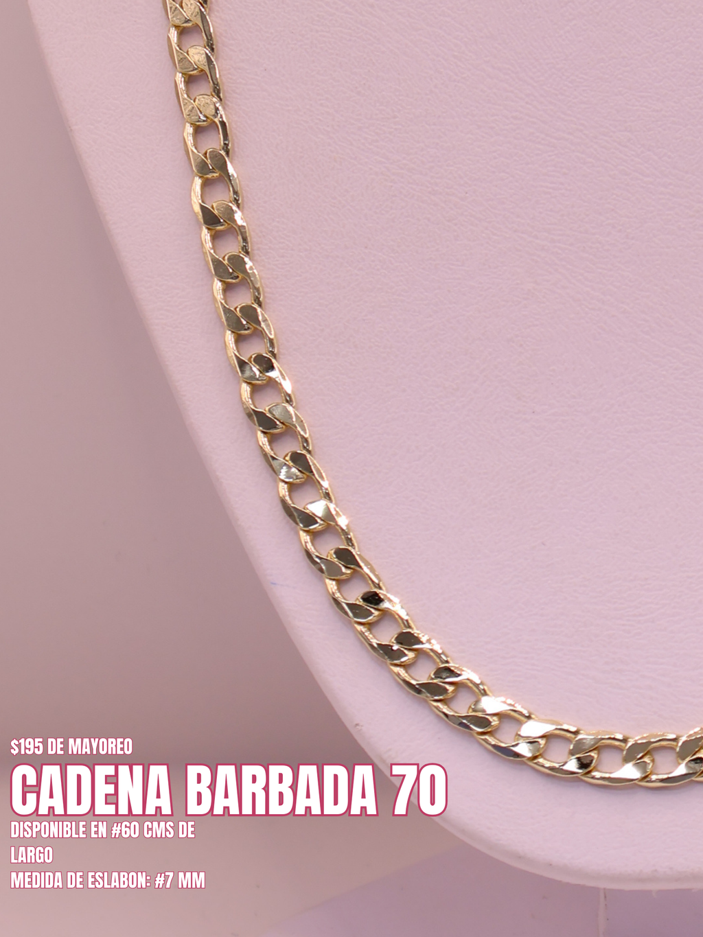 CADENA BARBADA 70 ORO LAMINADO