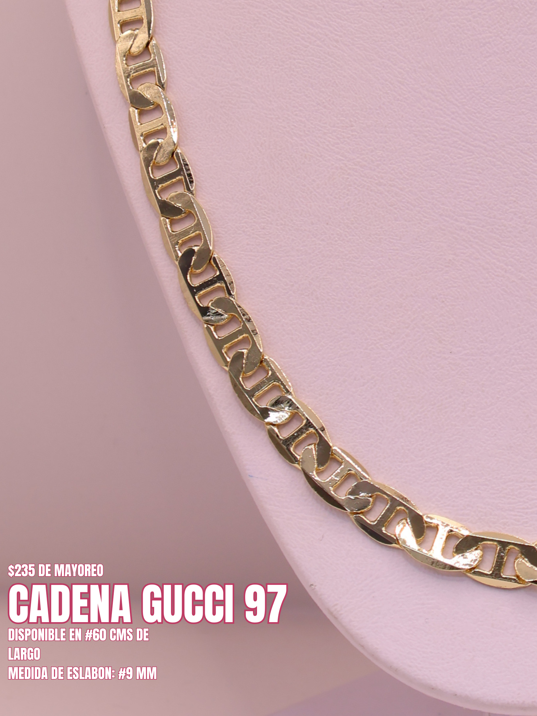 CADENA TIPO GUCCI 97 ORO LAMINADO