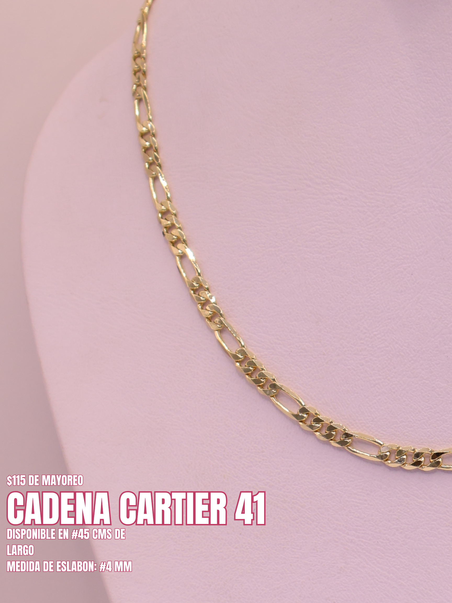 CADENA CARTIER 41 ORO LAMINADO