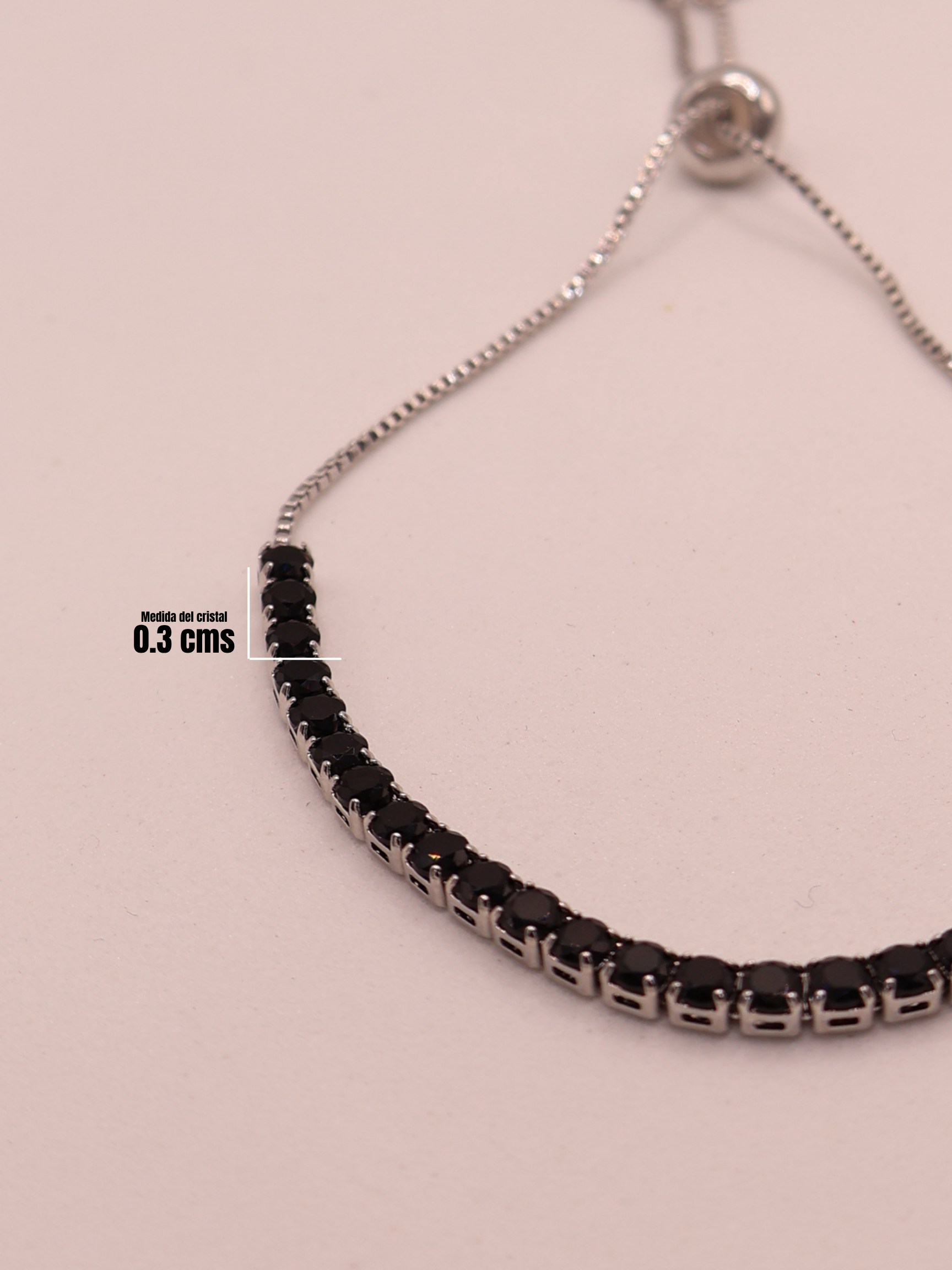PULSERA TENIS NEGRA