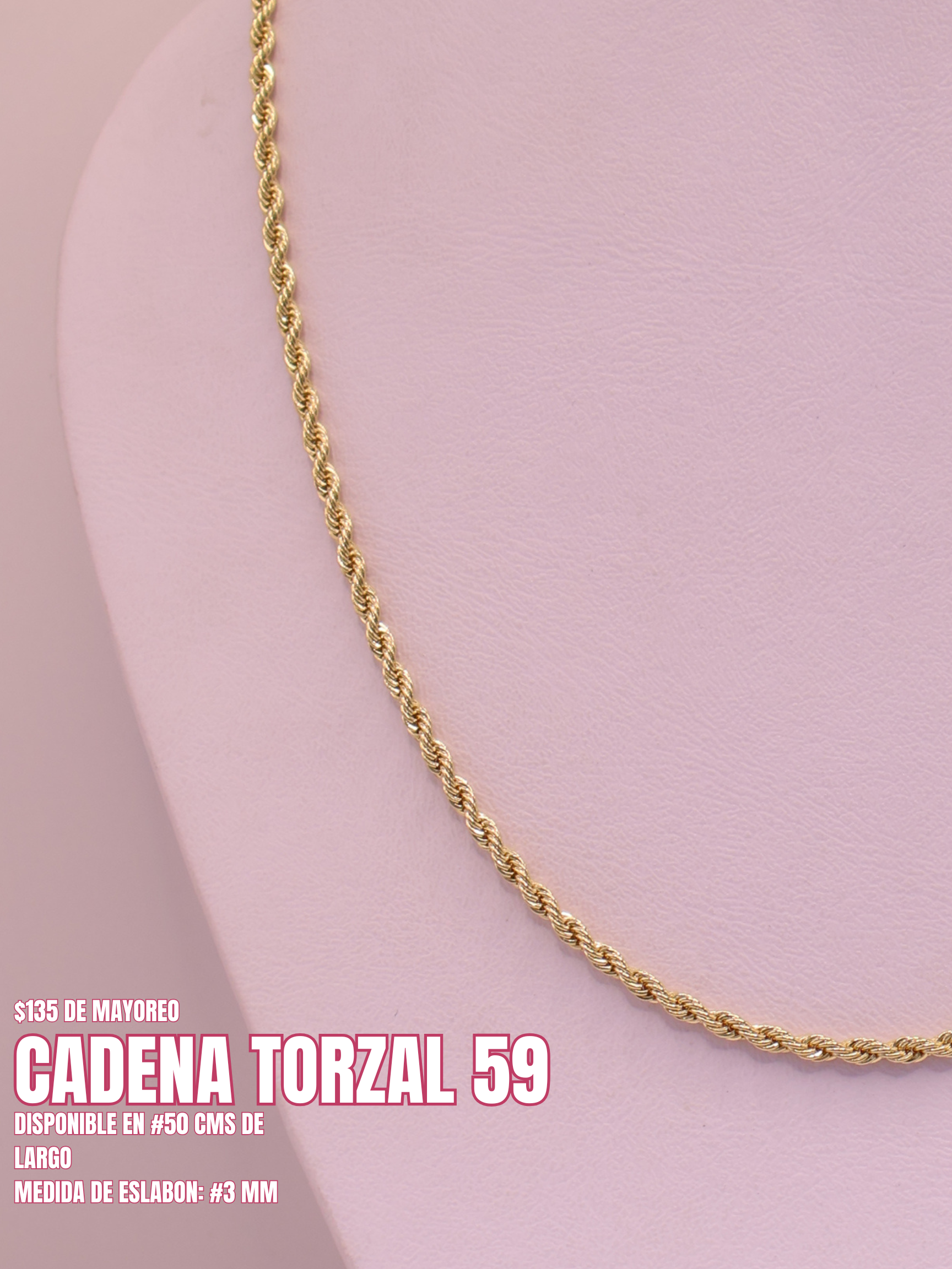 CADENA TORZAL 59 ORO LAMINADO