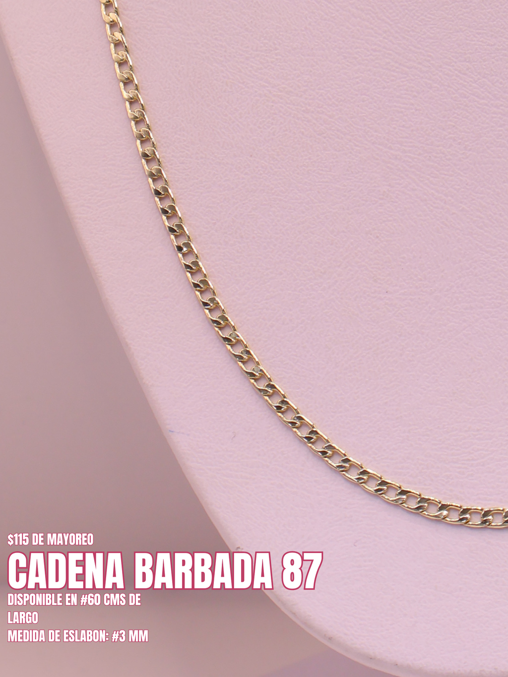 CADENA BARBADA 87 ORO LAMINADO