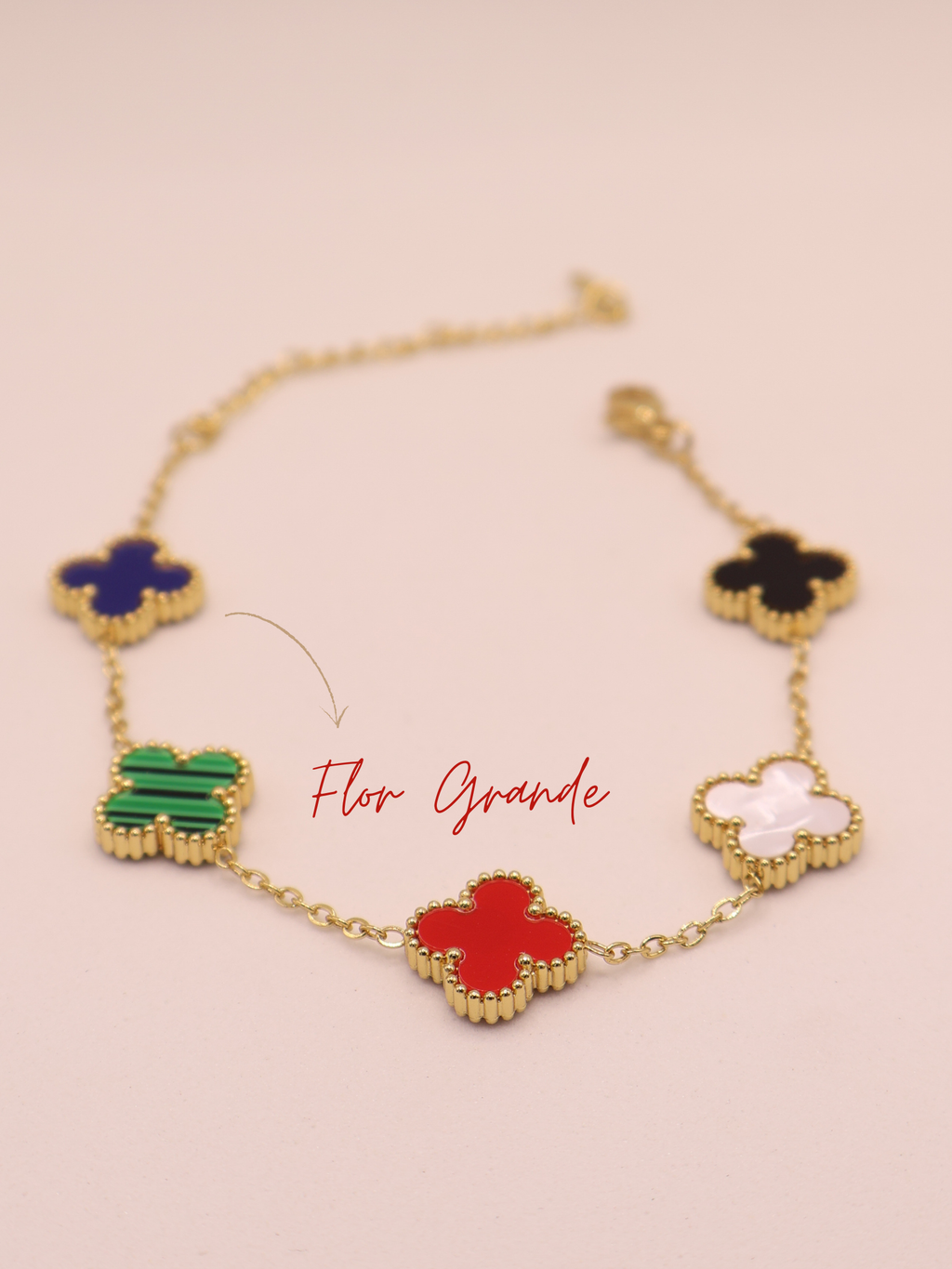 Pulsera de trebol tricolor gde
