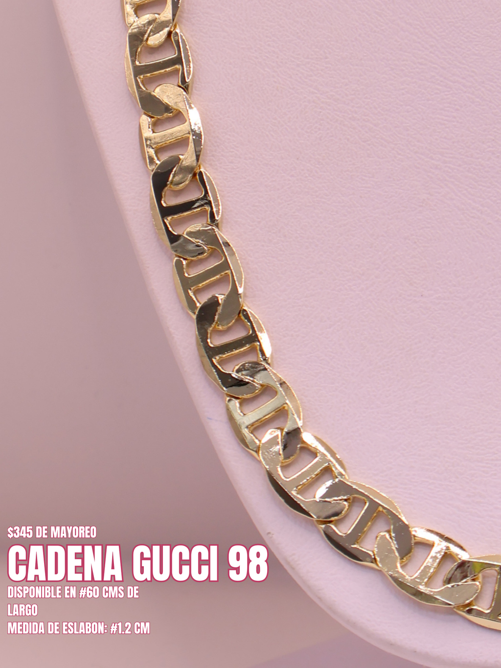 CADENA TIPO GUCCI 98 ORO LAMINADO
