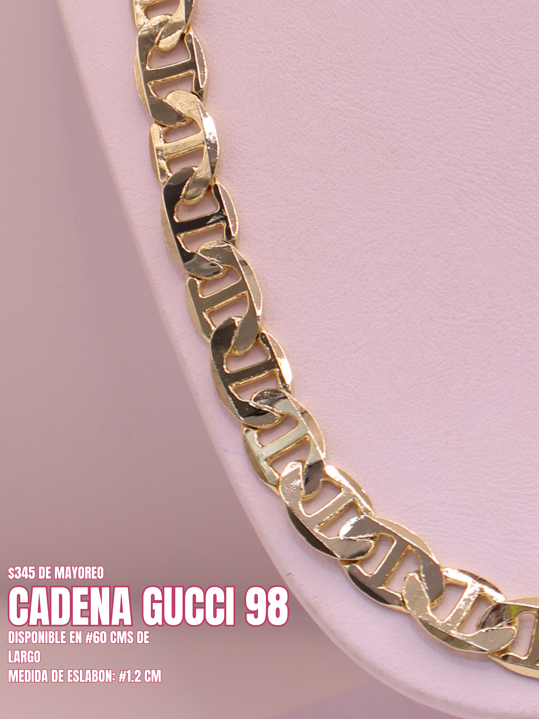 CADENA TIPO GUCCI 98 ORO LAMINADO