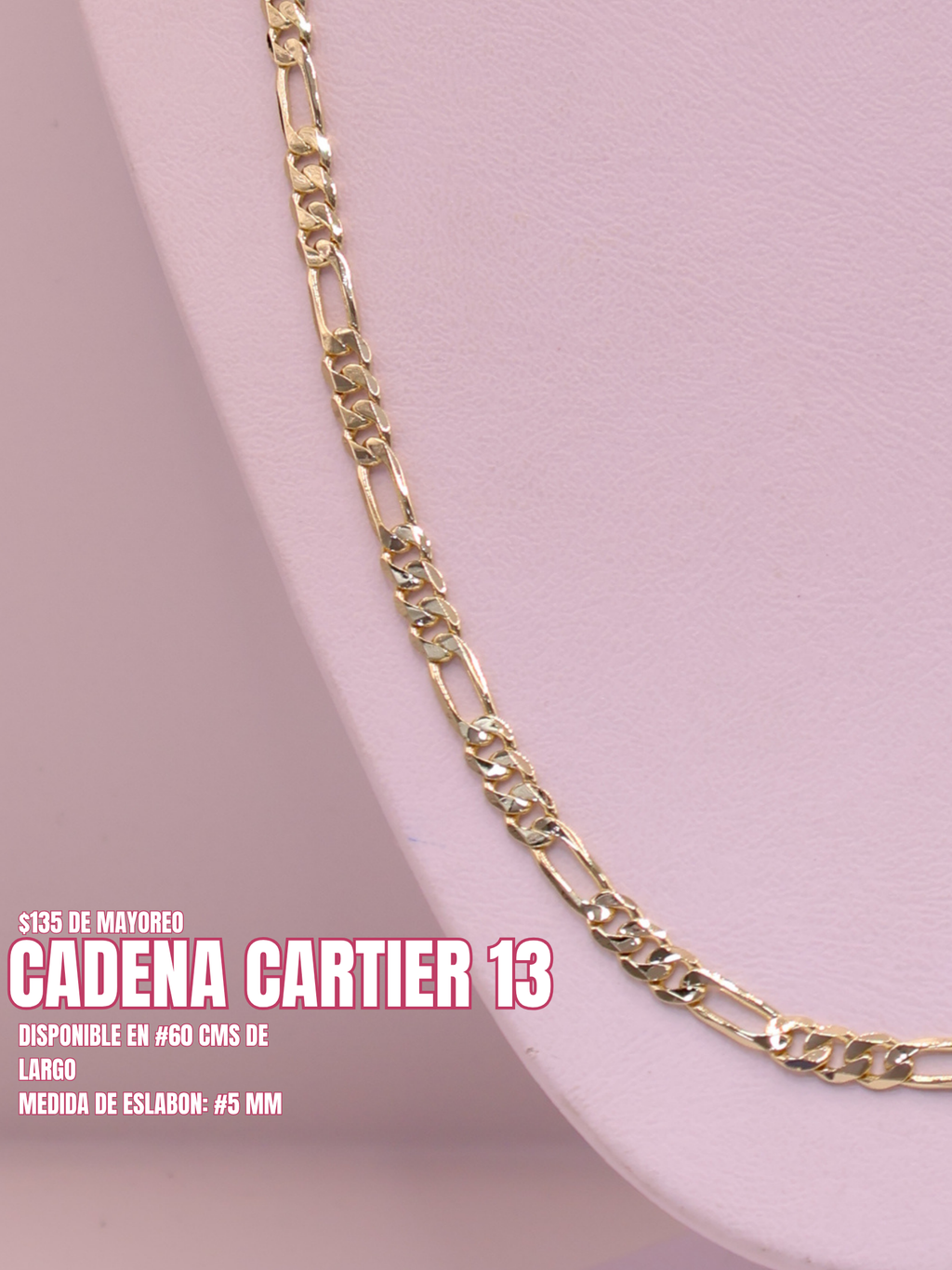 CADENA TIPO CARTIER 13 ORO LAMINADO