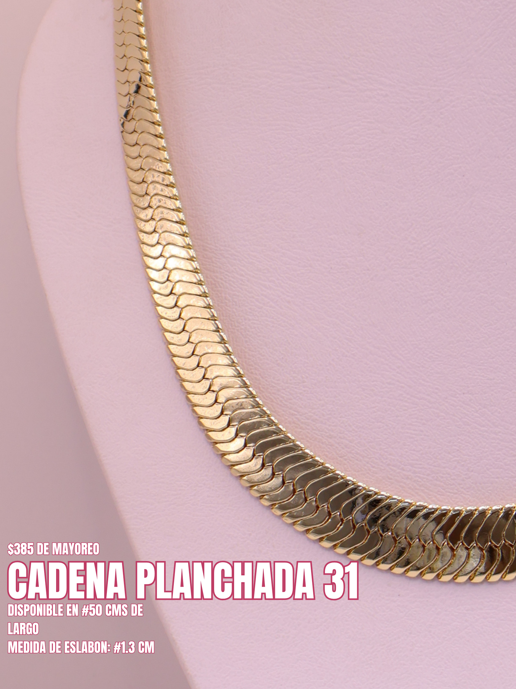 CADENA PLANCHADA 31 ORO LAMINADO