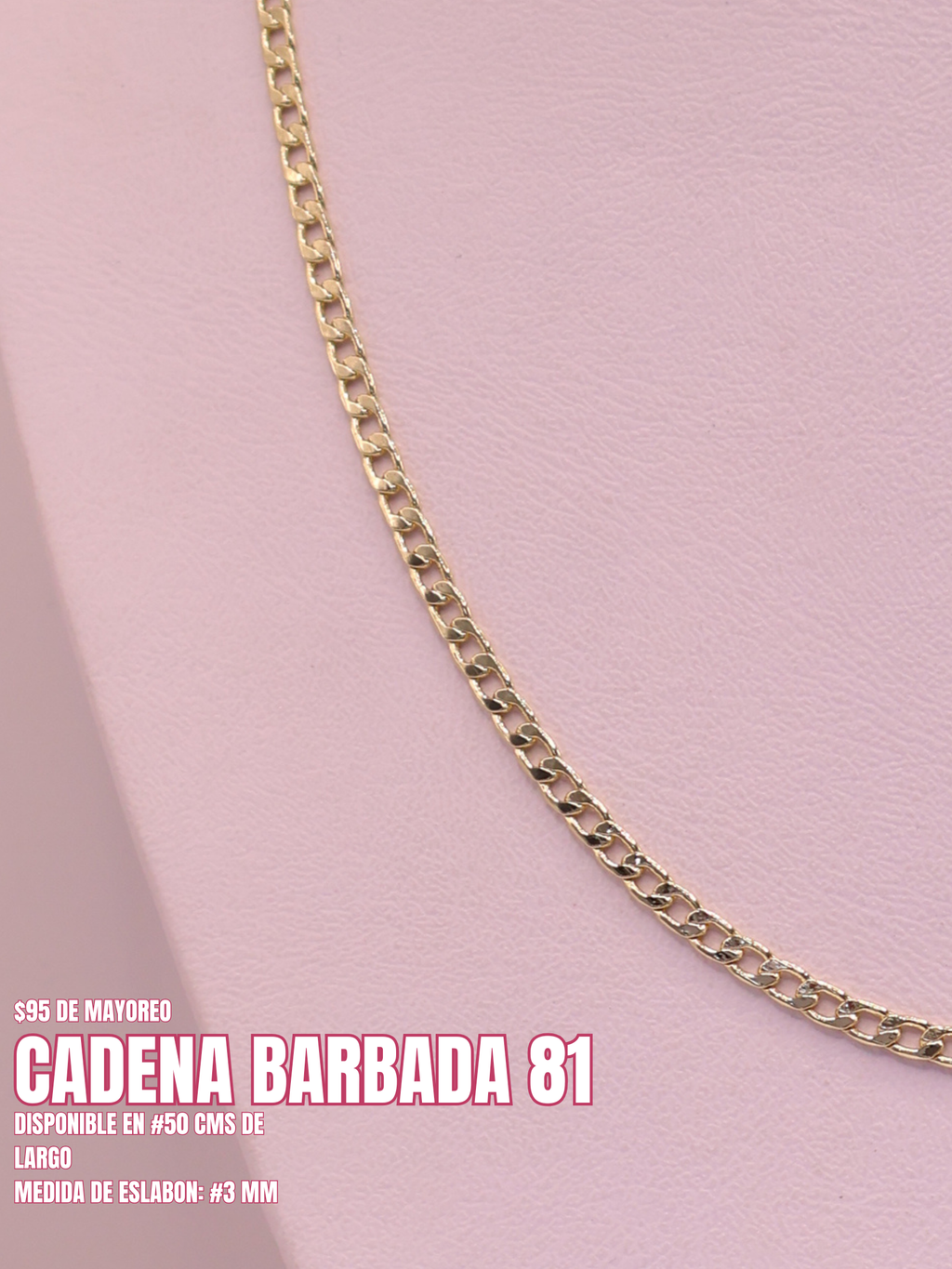 CADENA BARBADA 81 ORO LAMINADO