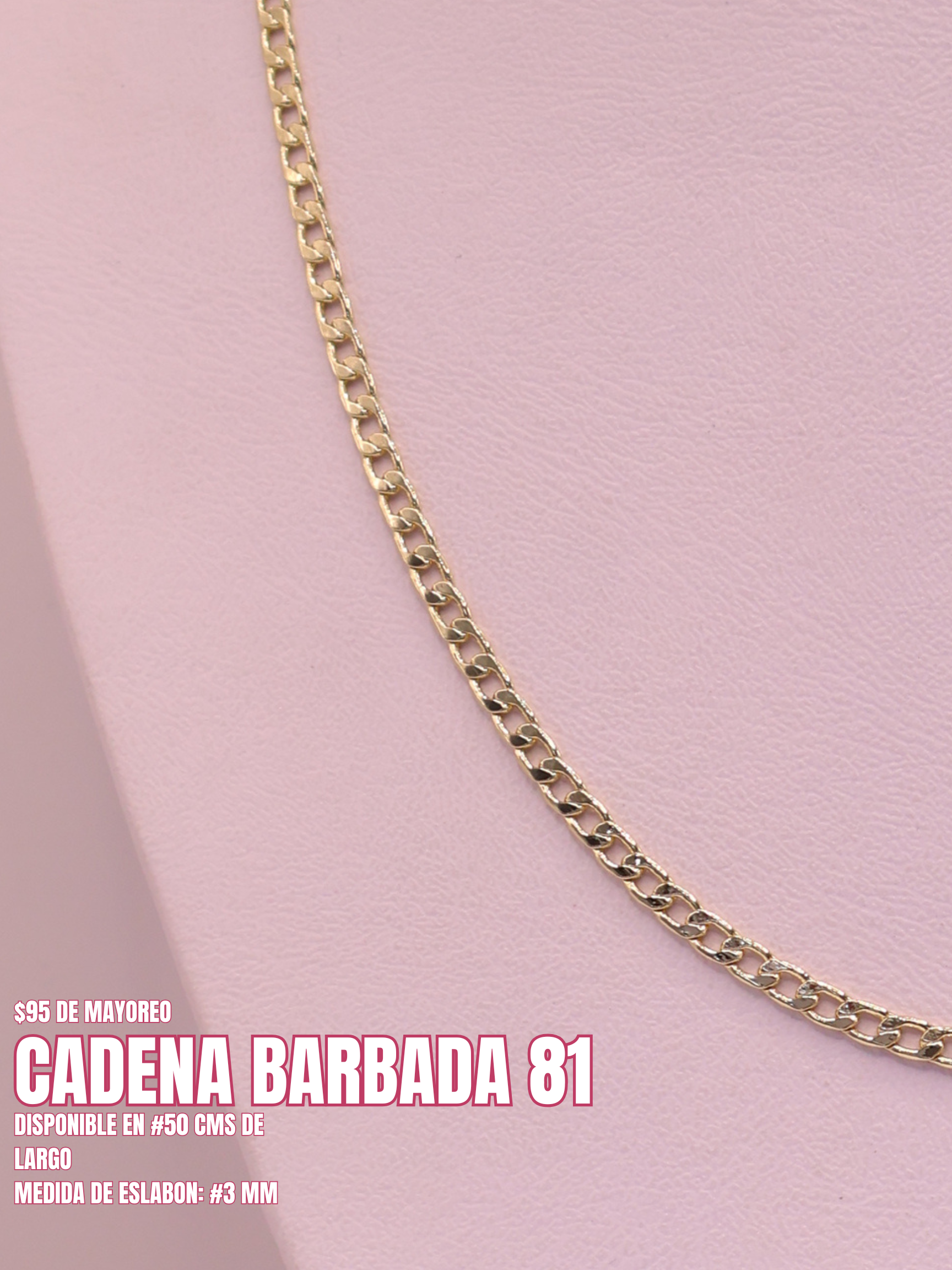 CADENA BARBADA 81 ORO LAMINADO