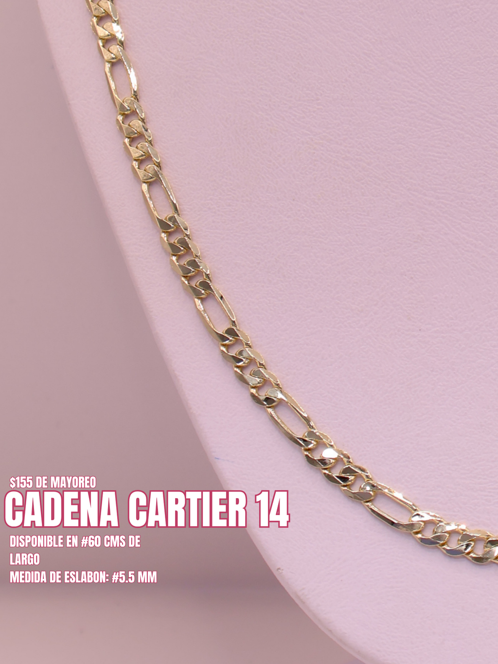 CADENA TIPO CARTIER 14 ORO LAMINADO