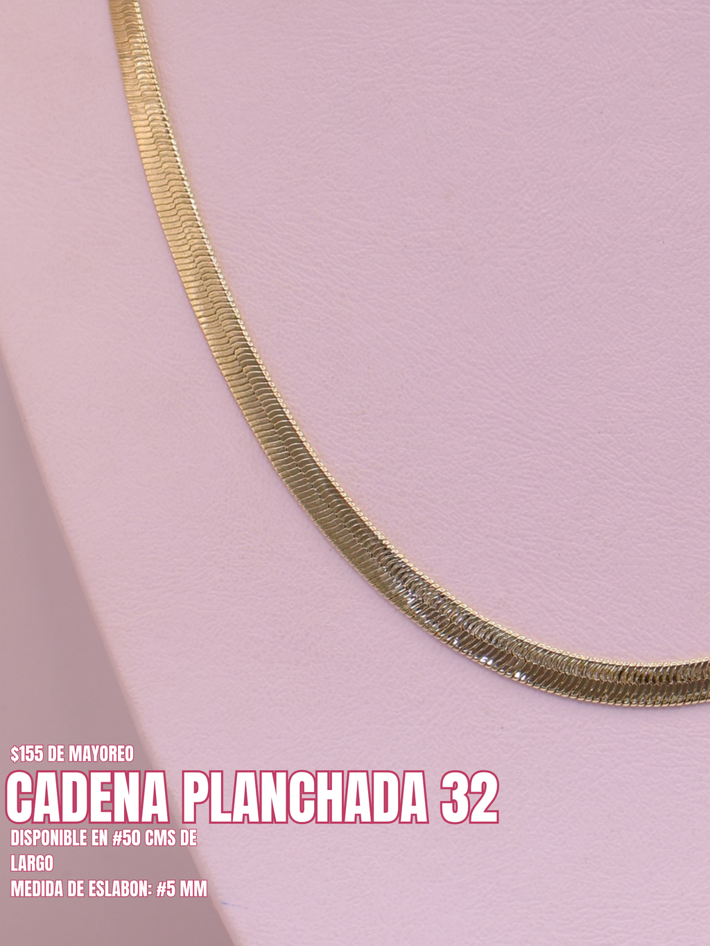 CADENA PLANCHADA 32 ORO LAMINADO
