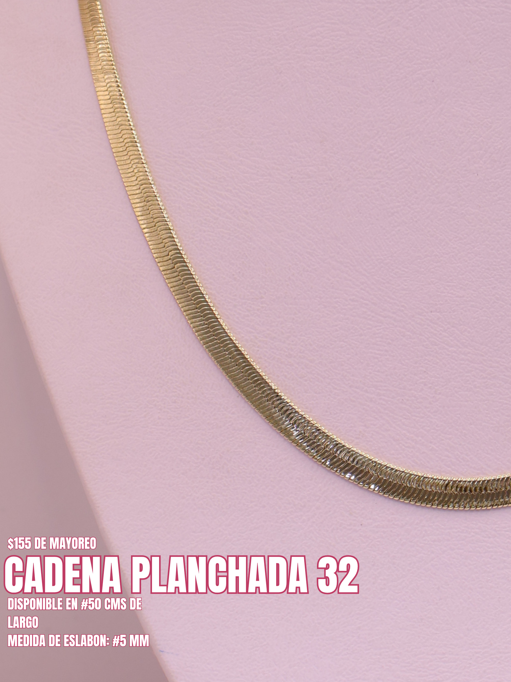 CADENA PLANCHADA 32 ORO LAMINADO
