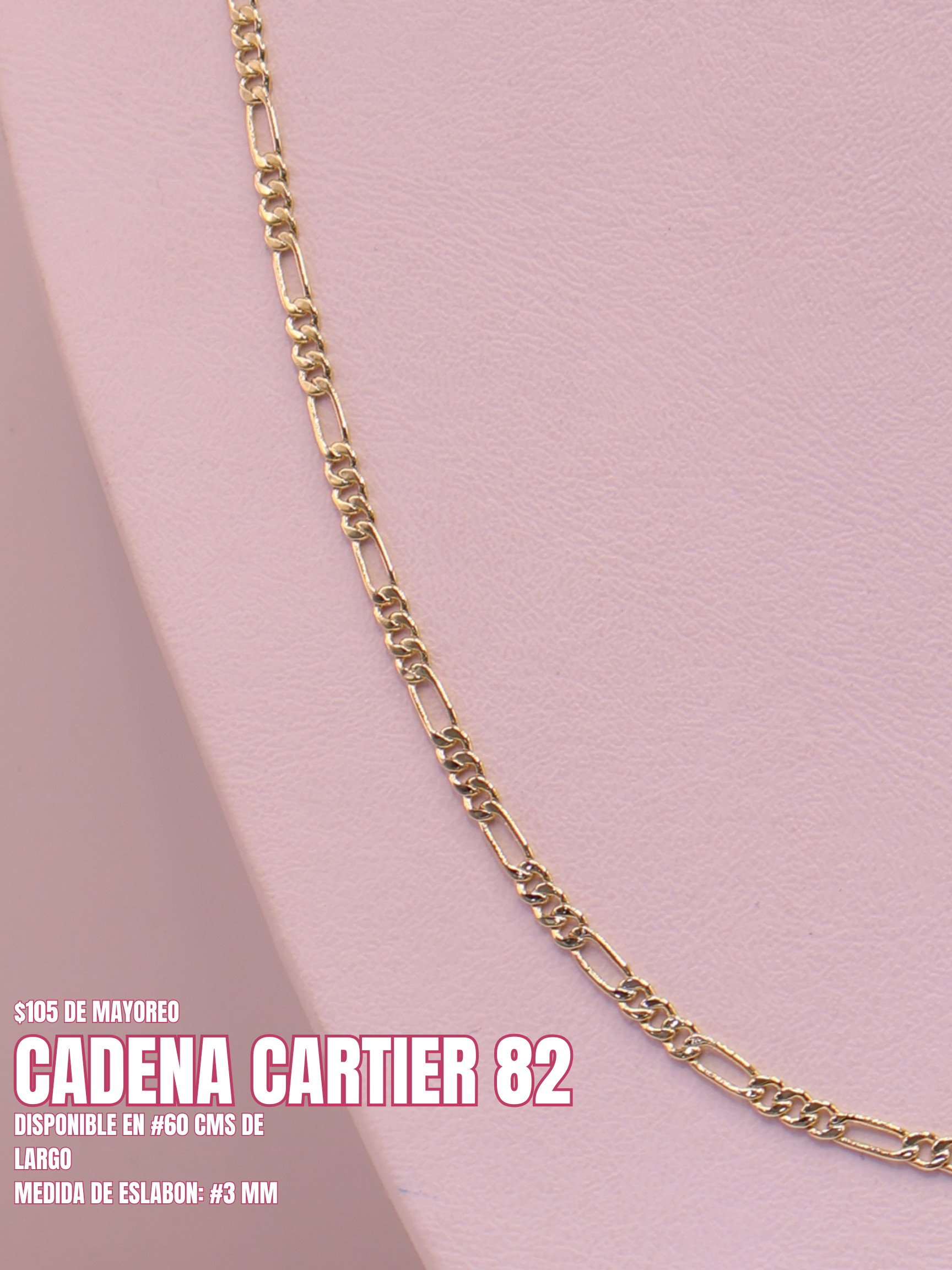CADENA TIPO CARTIER 82 ORO LAMINADO