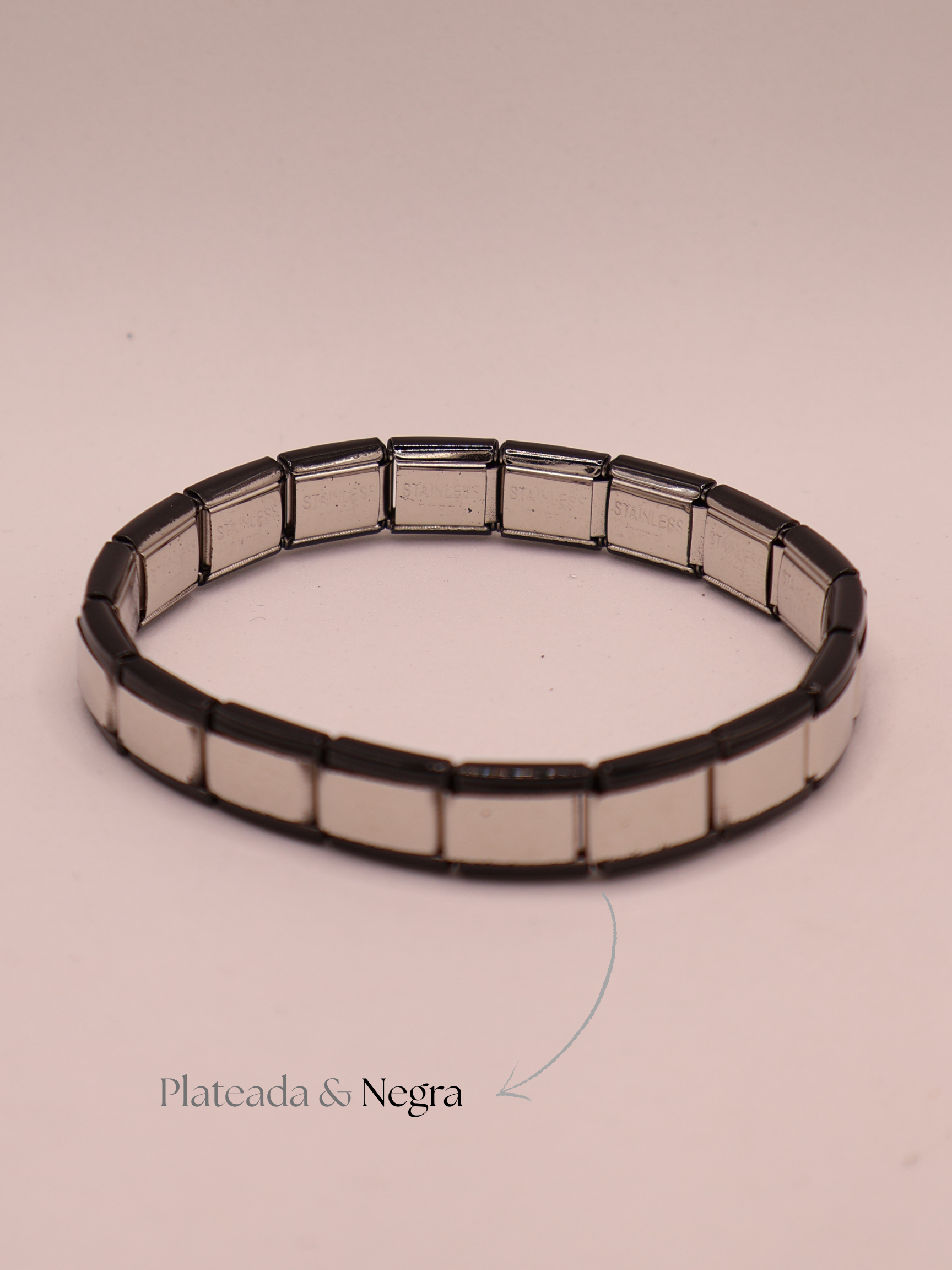Italiana Plateado + Negro