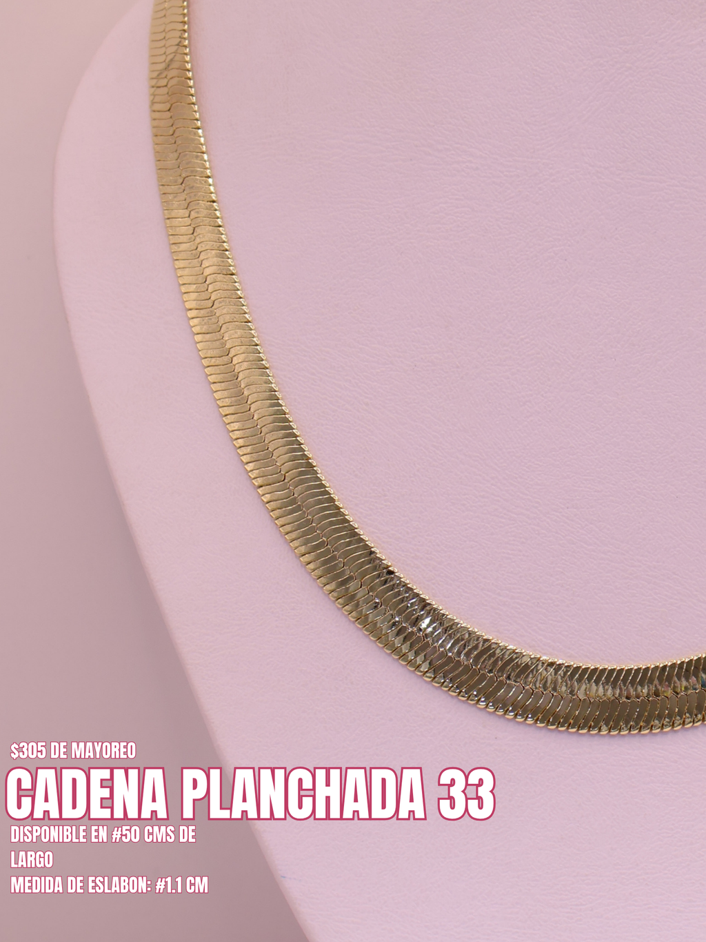 CADENA PLANCHADA 33 ORO LAMINADO