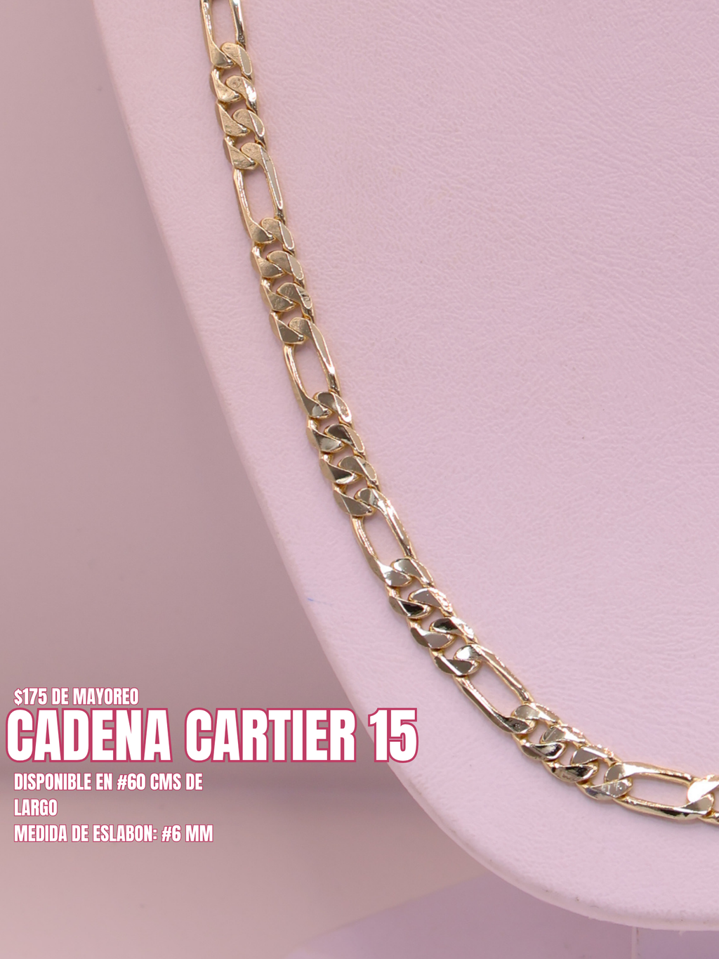CADENA TIPO CARTIER 15 ORO LAMINADO