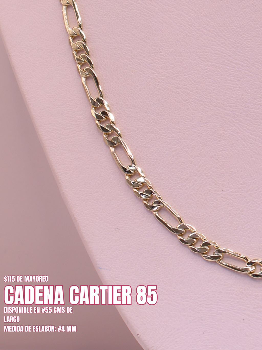 CADENA TIPO CARTIER 85 ORO LAMINADO
