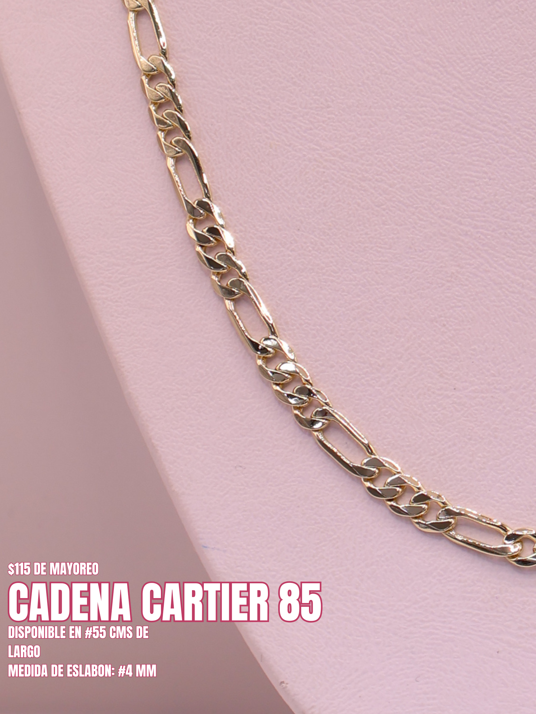 CADENA TIPO CARTIER 85 ORO LAMINADO