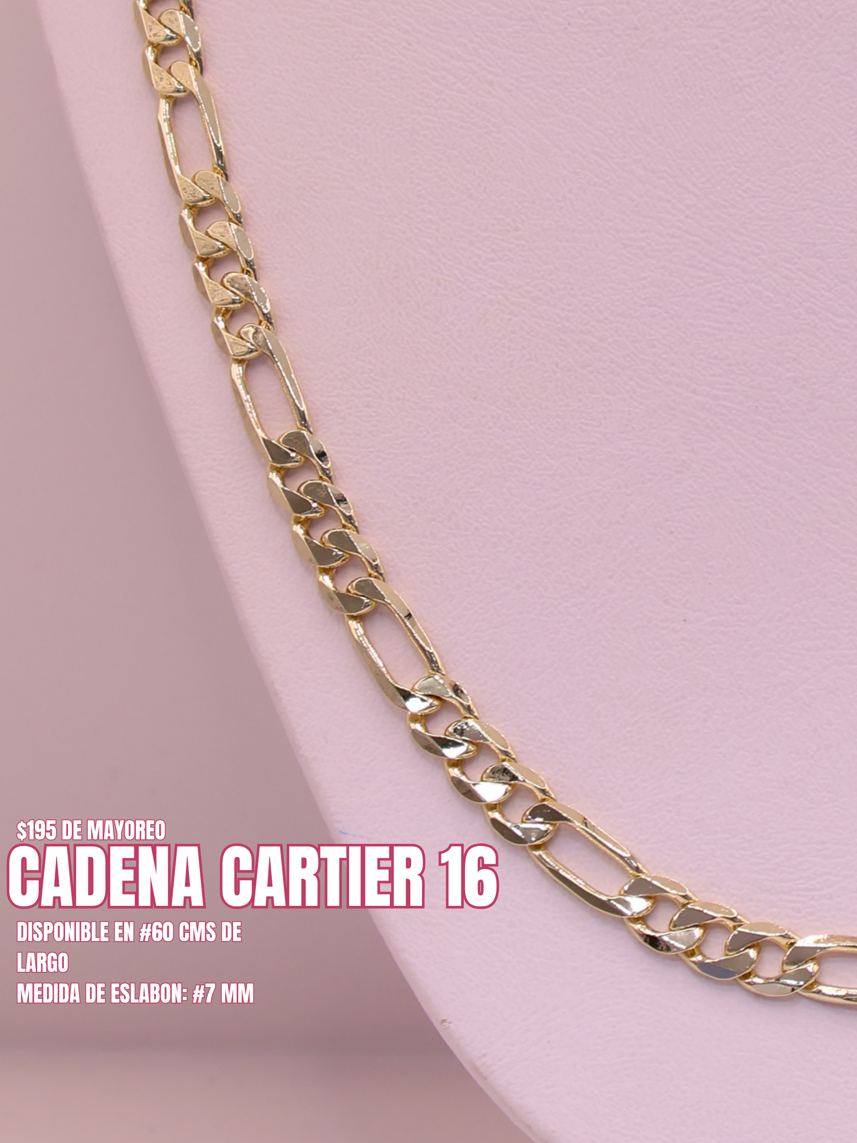 CADENA TIPO CARTIER 16 ORO LAMINADO
