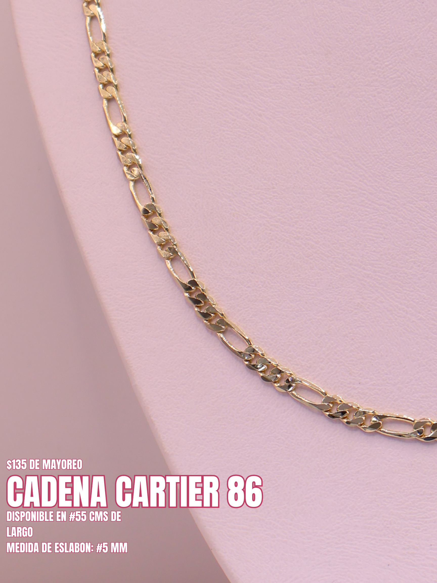 CADENA TIPO CARTIER 86 ORO LAMINADO