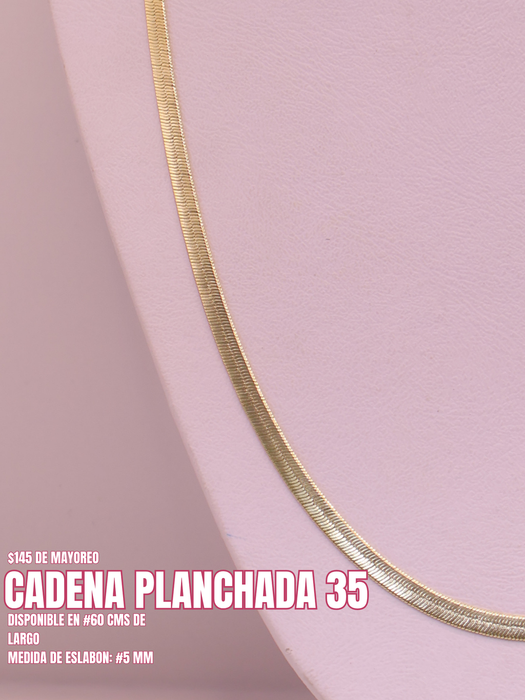 CADENA PLANCHADA 35 ORO LAMINADO