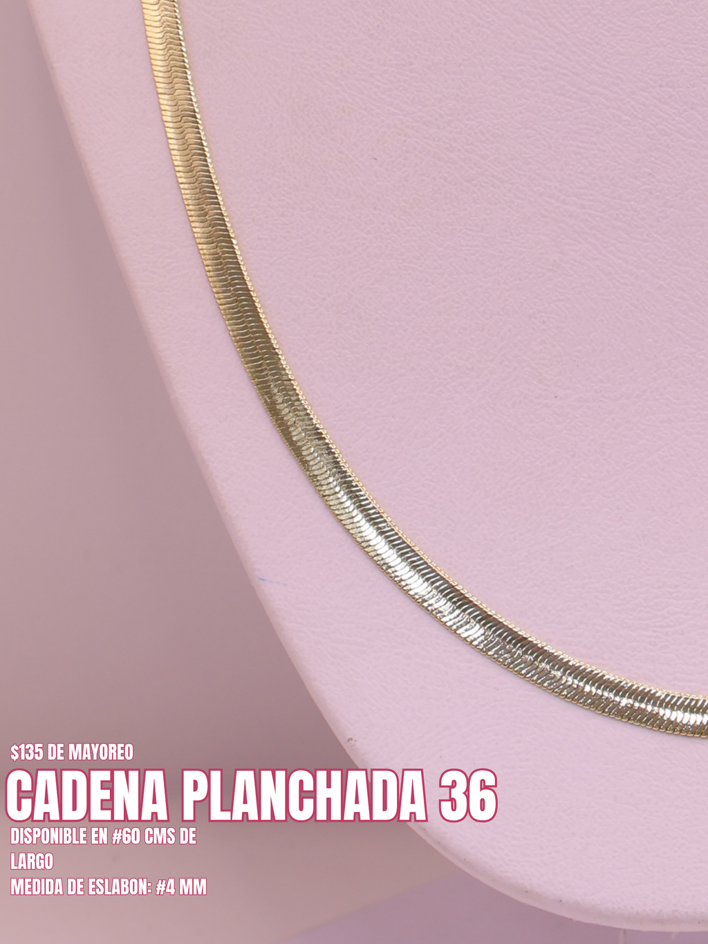 CADENA PLANCHADA 36 ORO LAMINADO