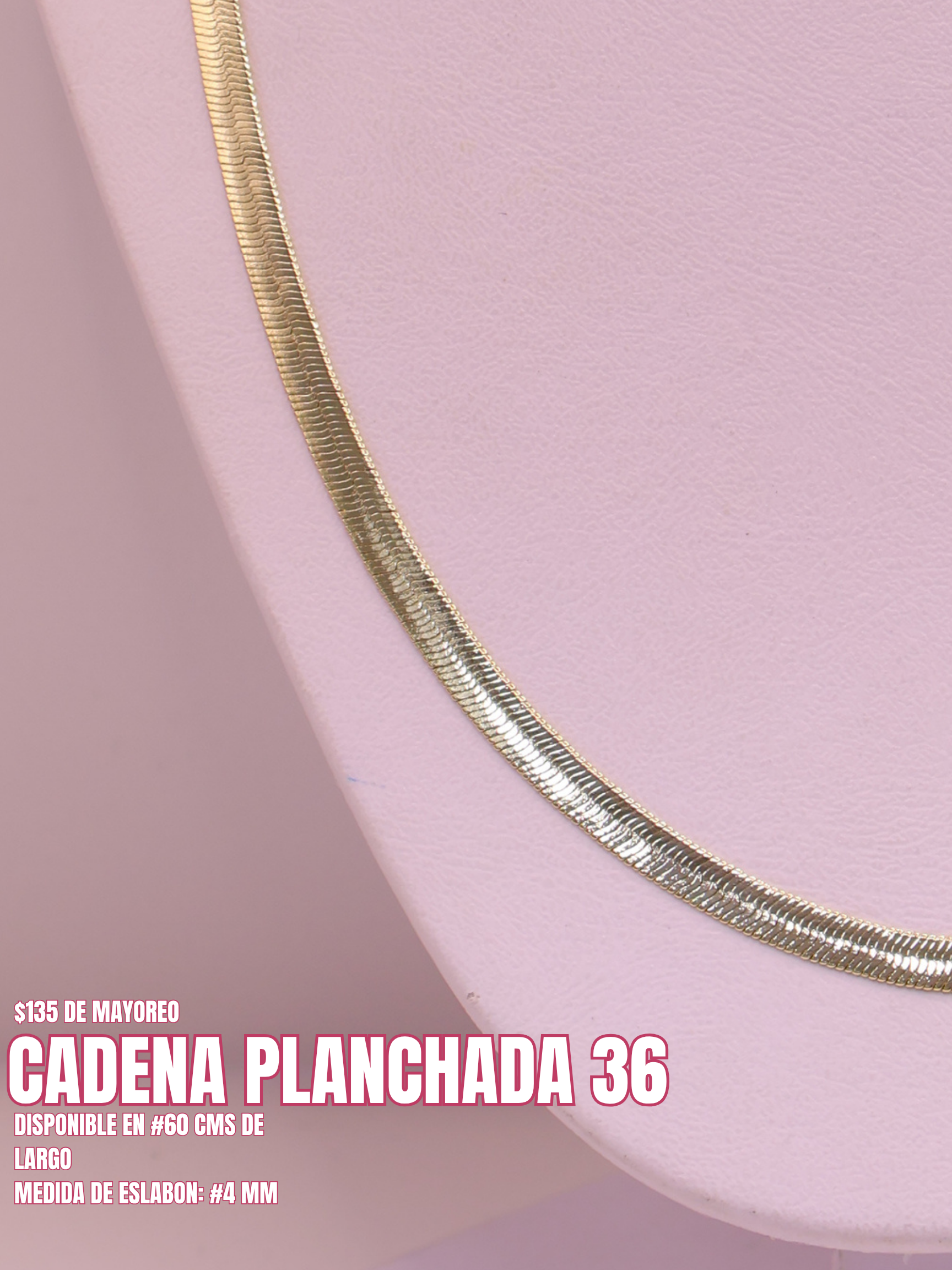 CADENA PLANCHADA 36 ORO LAMINADO