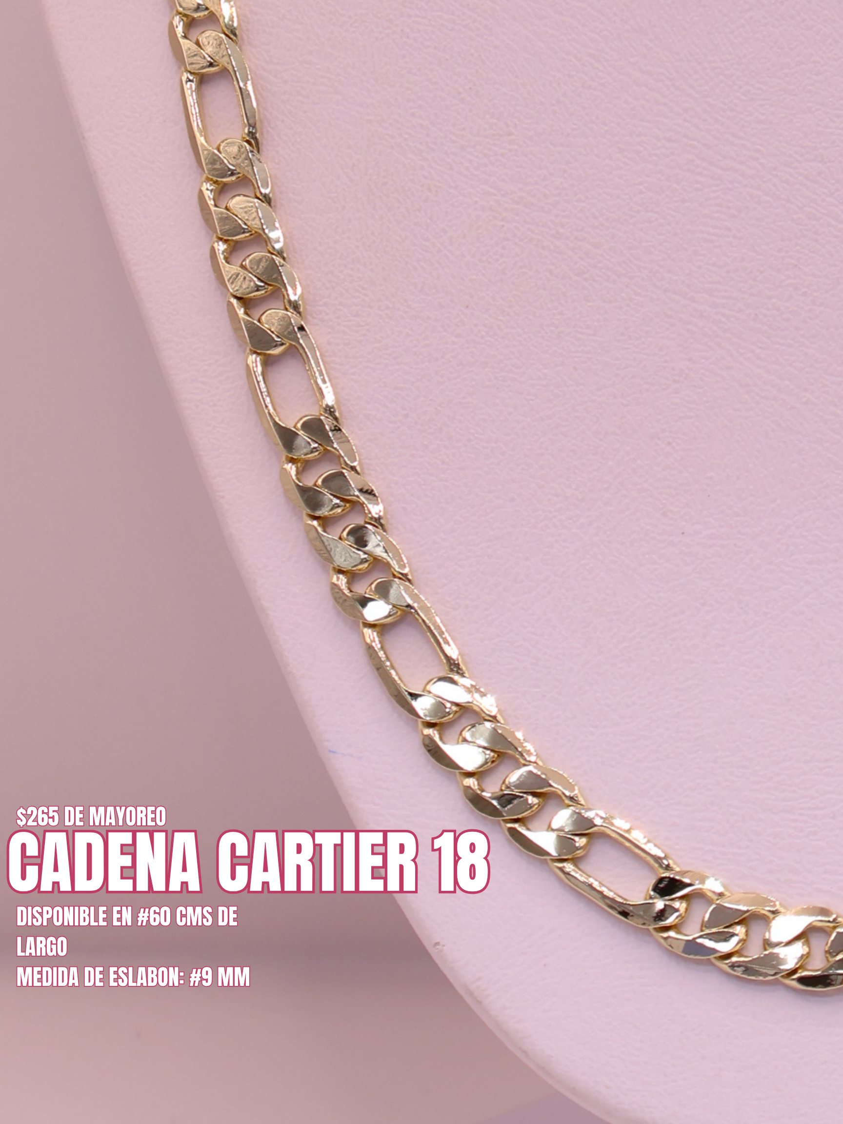 CADENA TIPO CARTIER 18 ORO LAMINADO