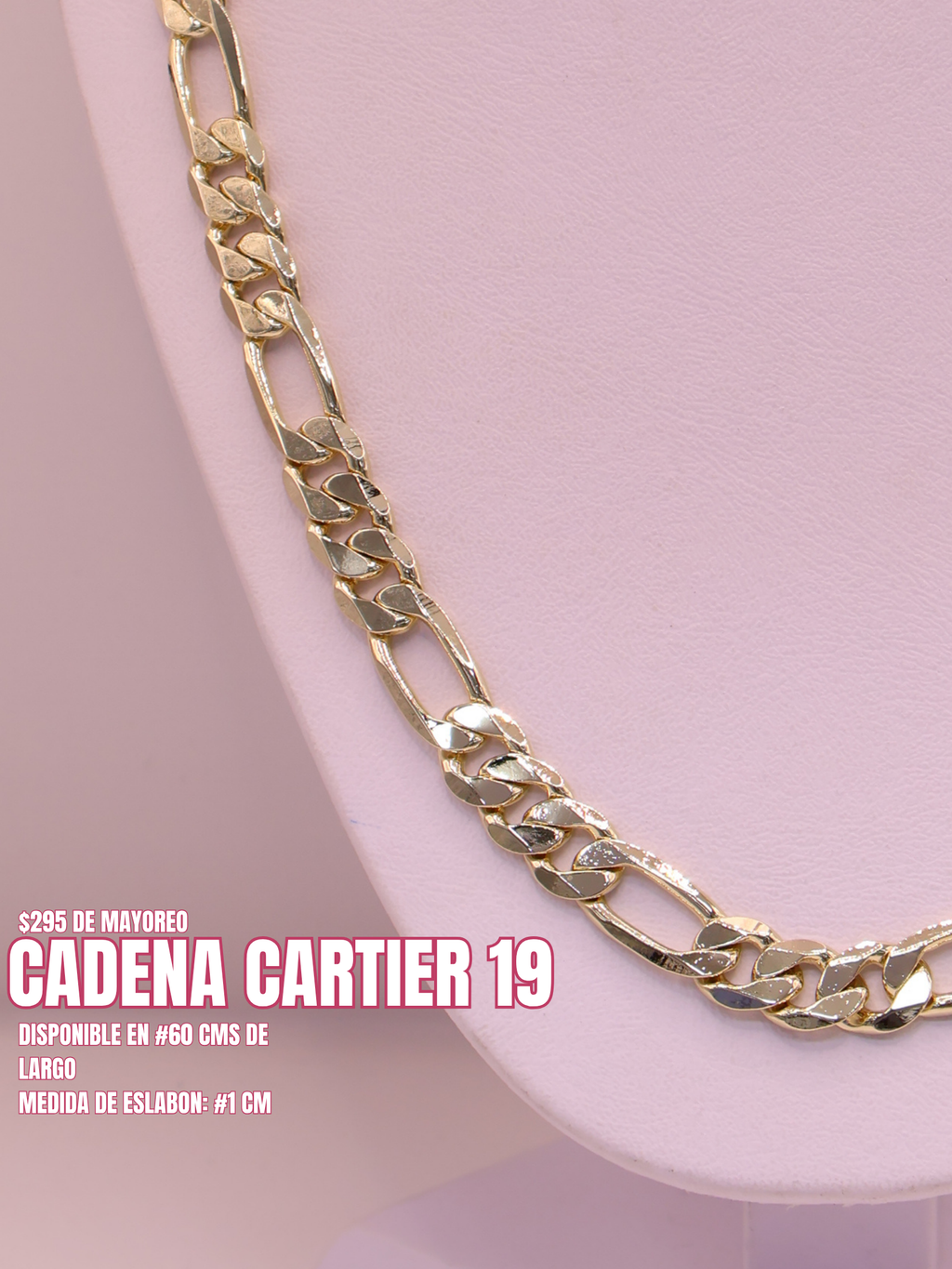 CADENA TIPO CARTIER 19 ORO LAMINADO
