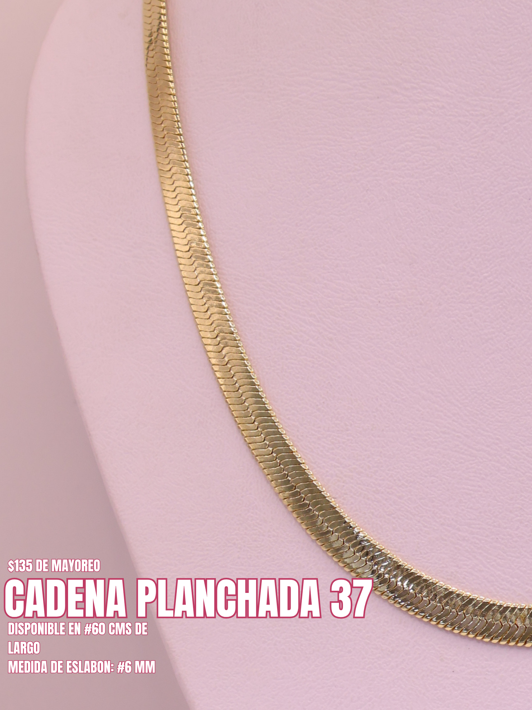 CADENA PLANCHADA 37 ORO LAMINADO