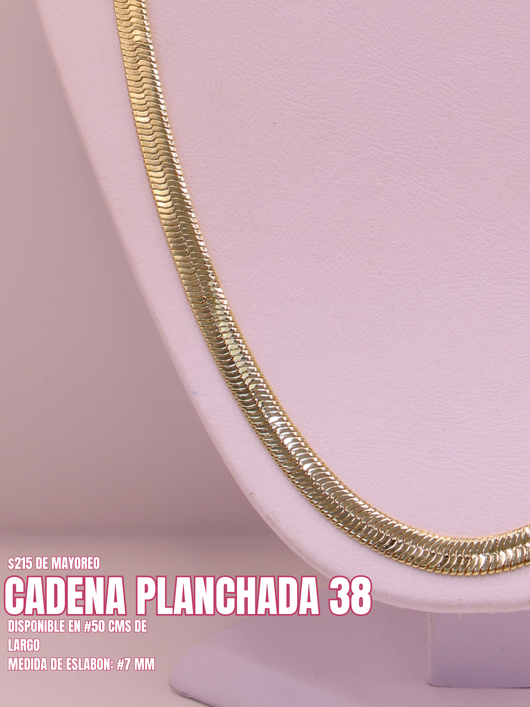 CADENA PLANCHADA 38 ORO LAMINADO