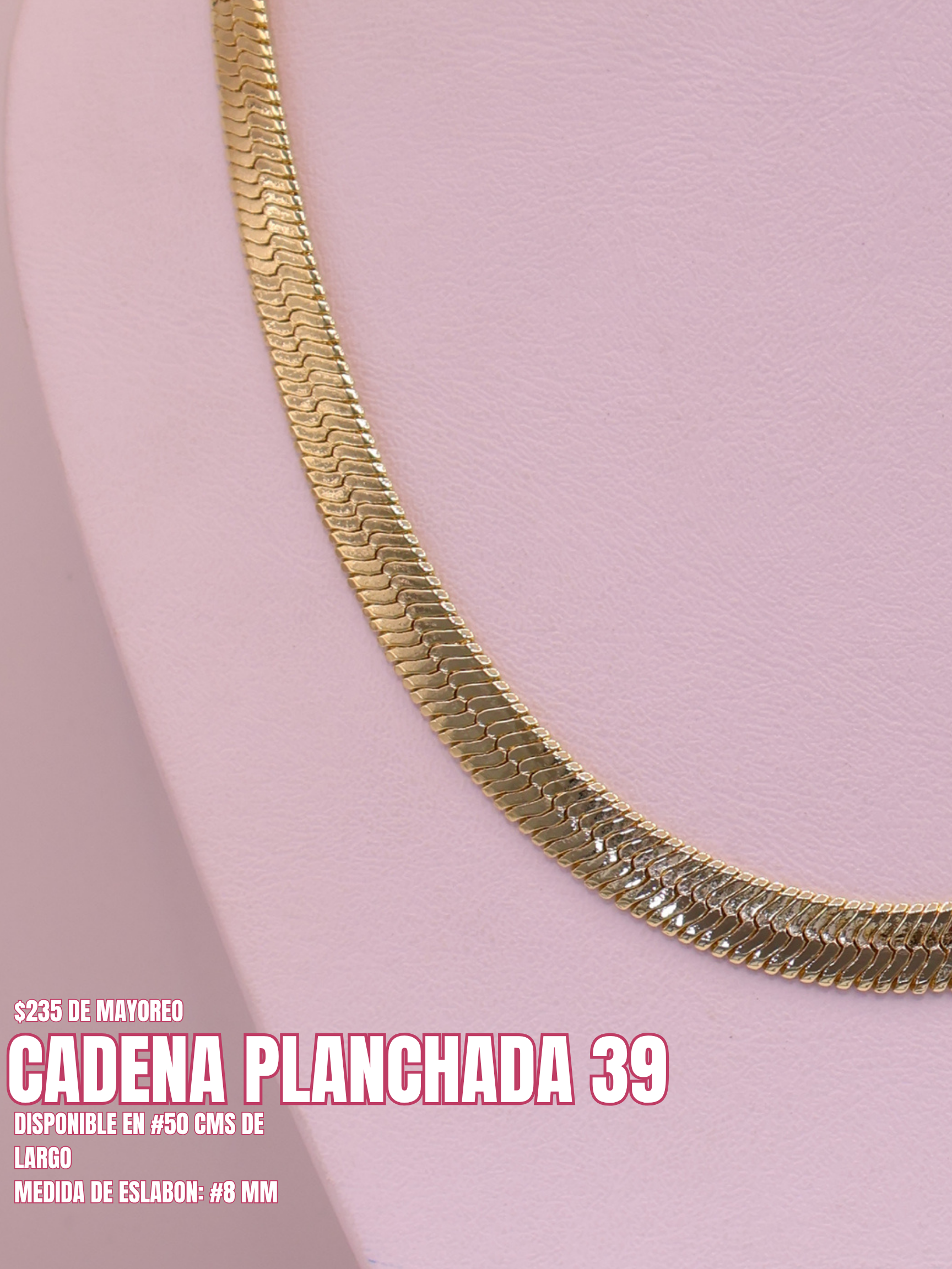 CADENA PLANCHADA 39 ORO LAMINADO