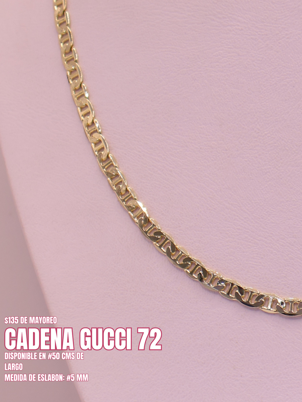 CADENA TIPO GUCCI 72 ORO LAMINADO
