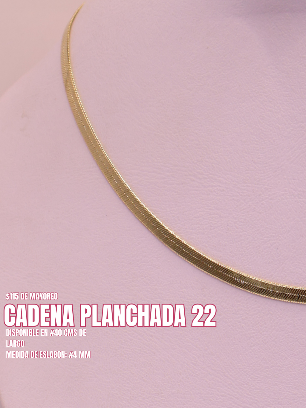 CADENA PLANCHADA 22 ORO LAMINADO
