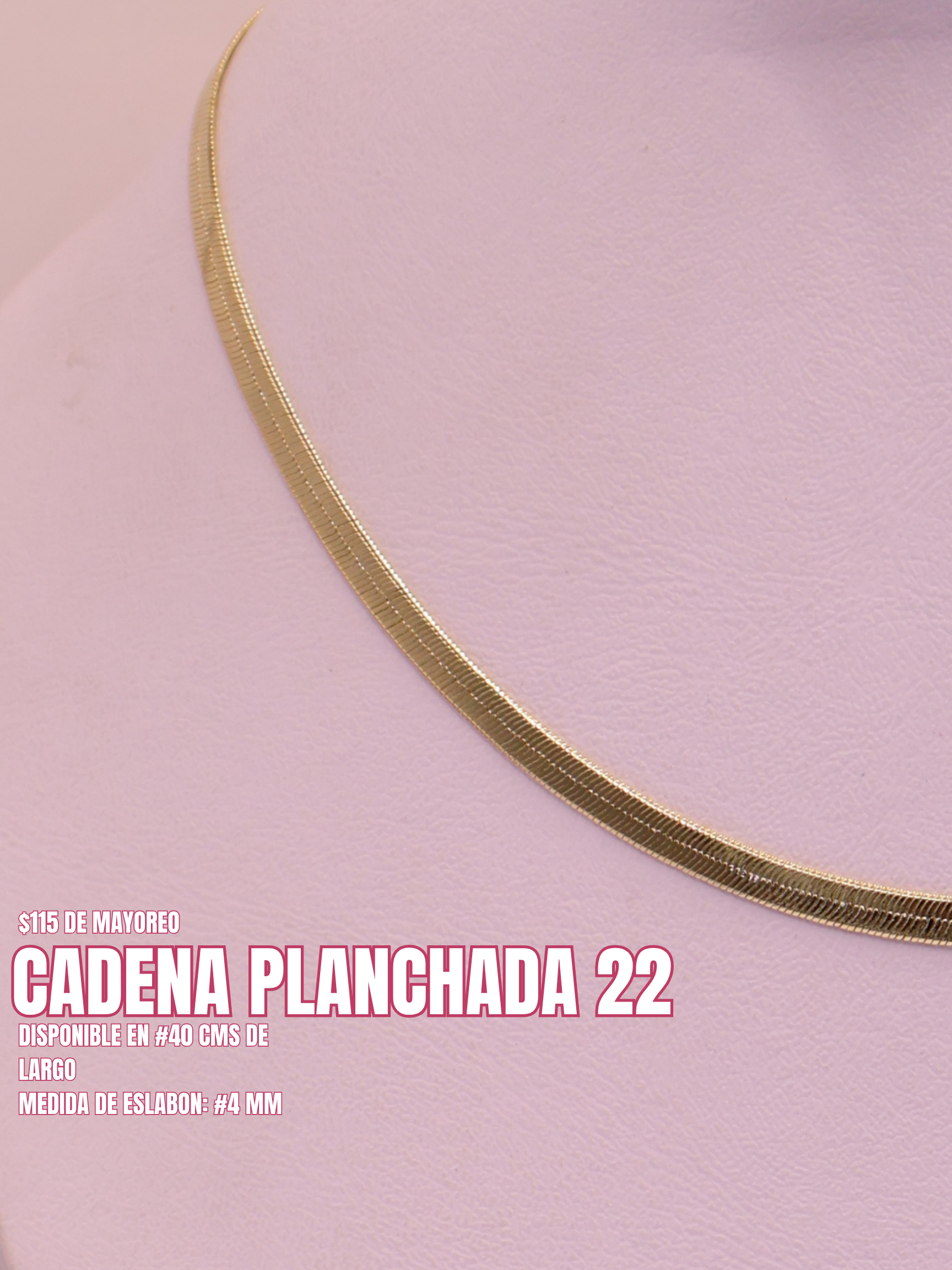 CADENA PLANCHADA 22 ORO LAMINADO