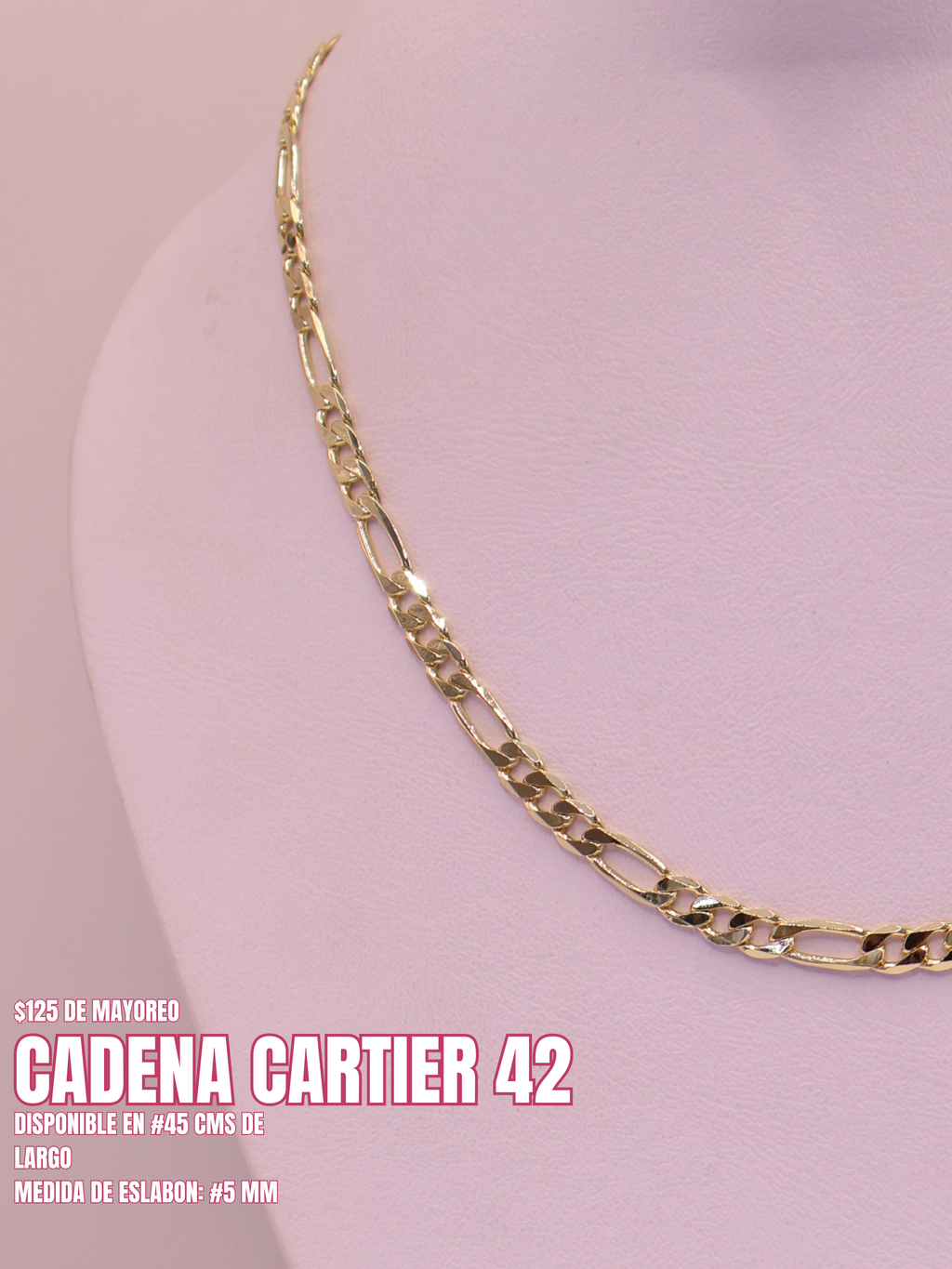 CADENA CARTIER 42 ORO LAMINADO