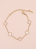 Pulsera de trebol blanca chica