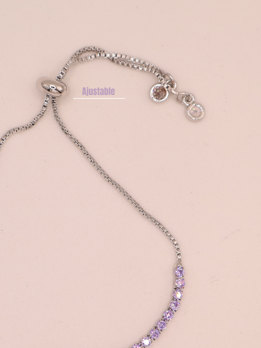 Pulsera Tenis LILA PLT