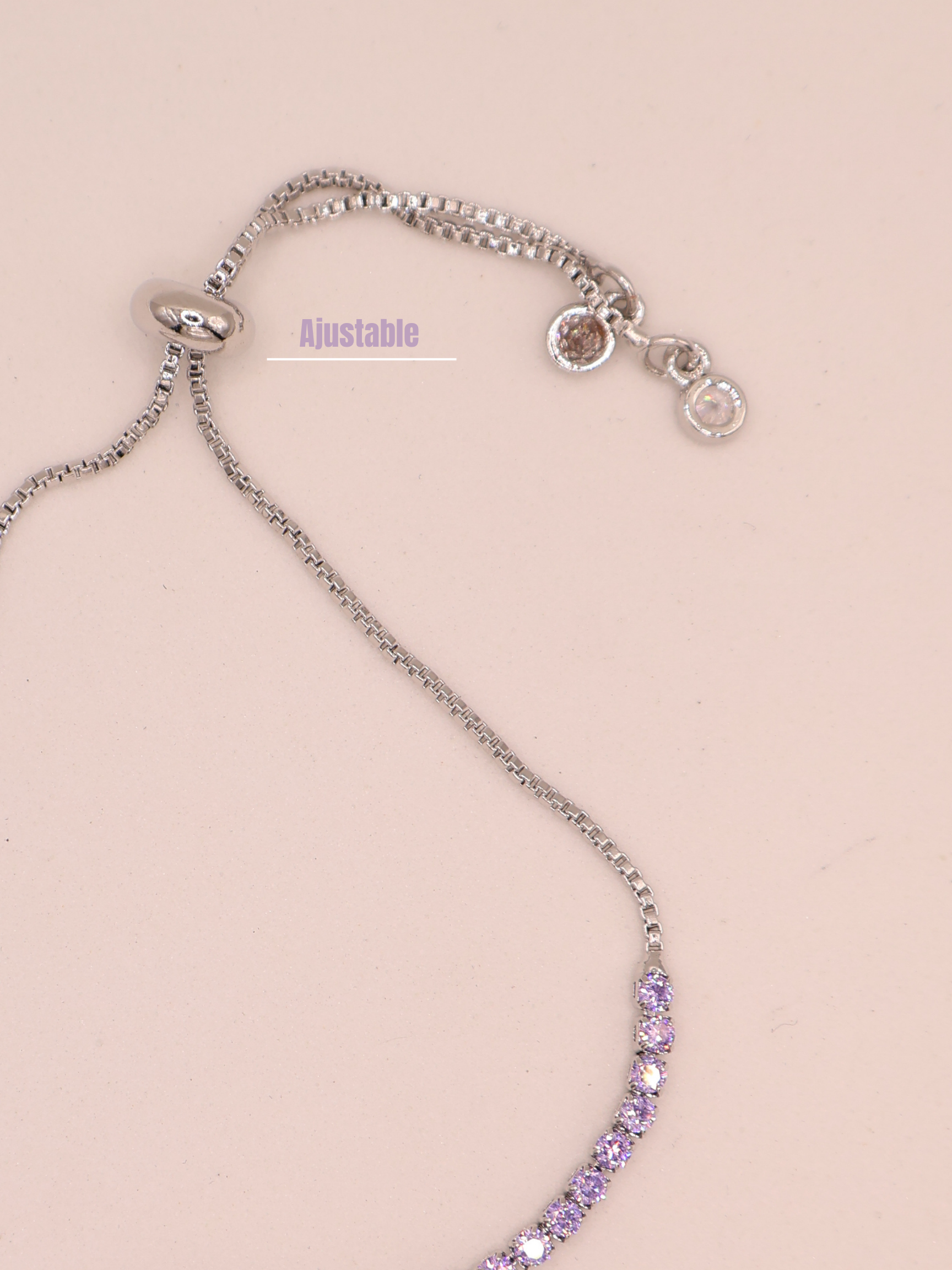 Pulsera Tenis LILA PLT