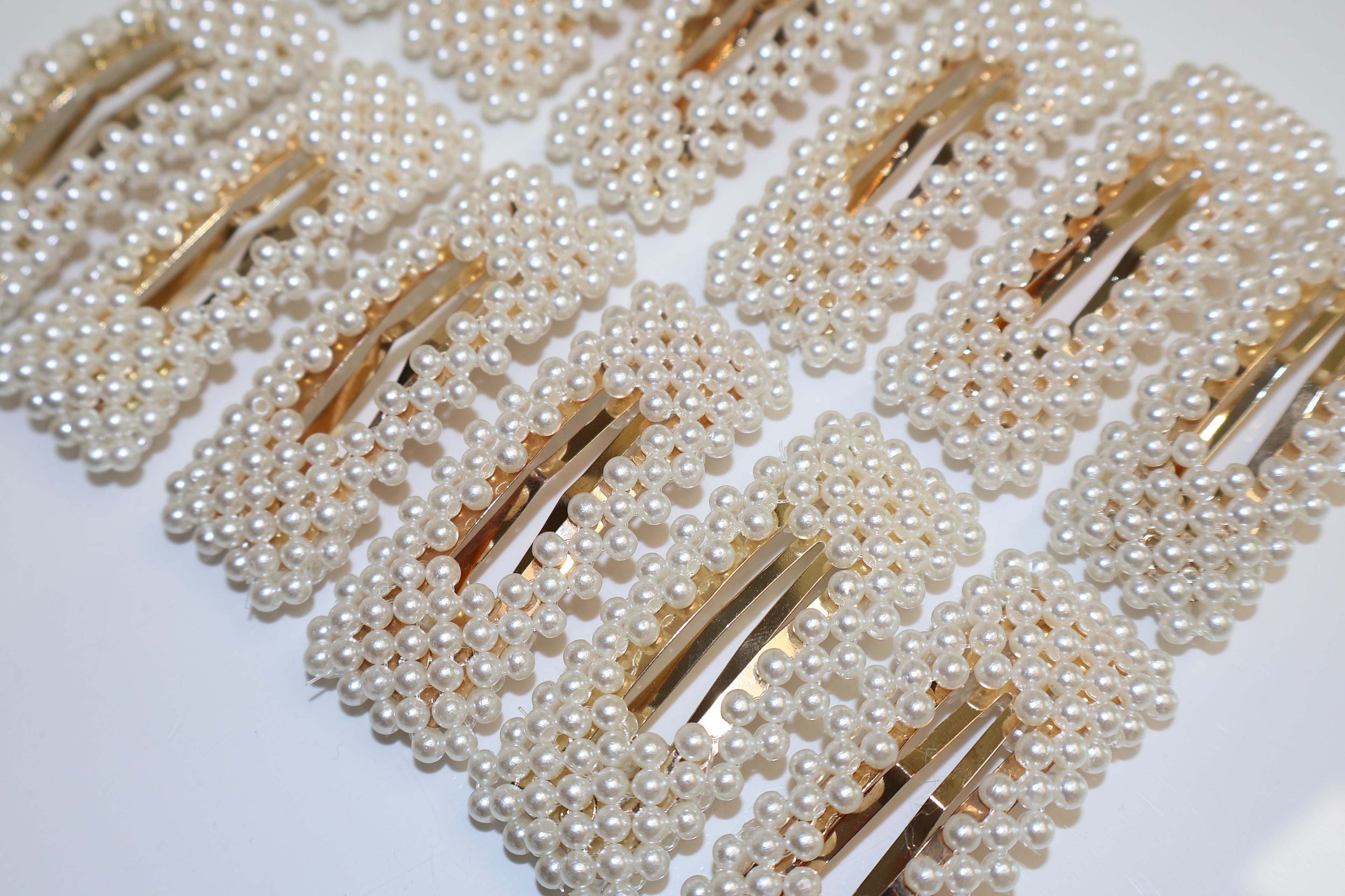 Docena Broche cuadrada perla