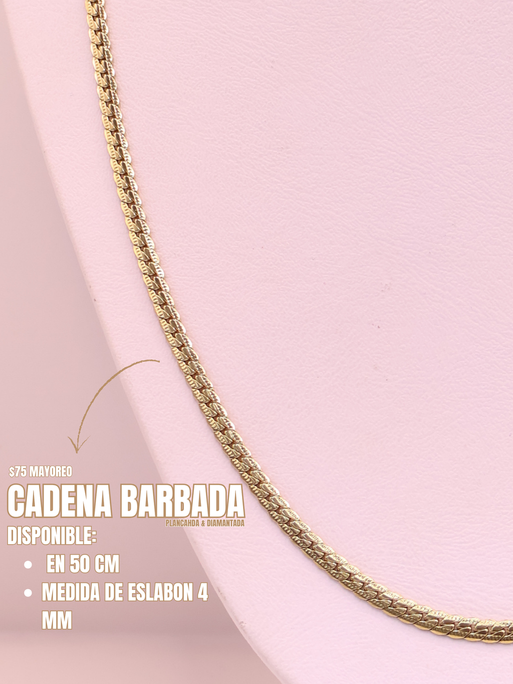 CADENA 22 BARBADA DIAMANTADA