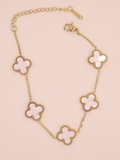 Pulsera de trebol blanca gde