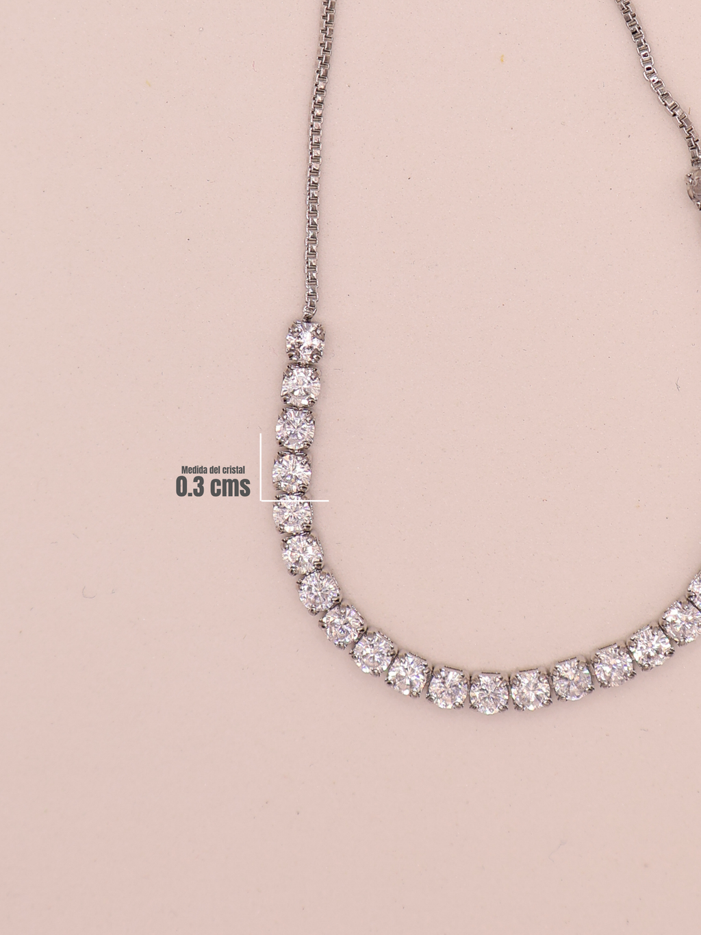 Pulsera Tenis BLANCA PLT