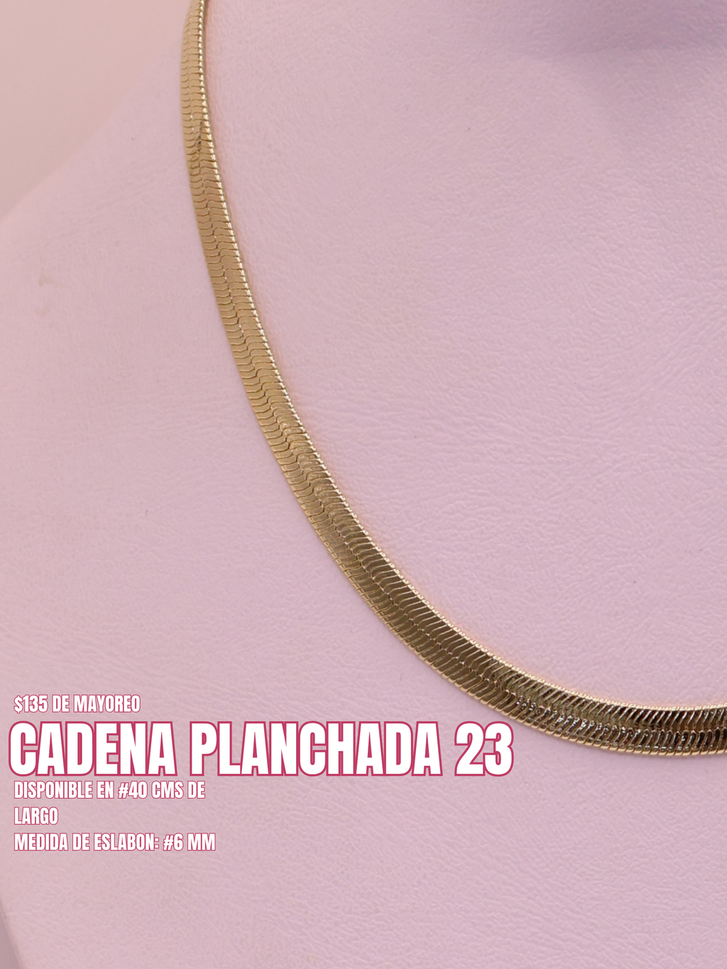 CADENA PLANCHADA 23 ORO LAMINADO