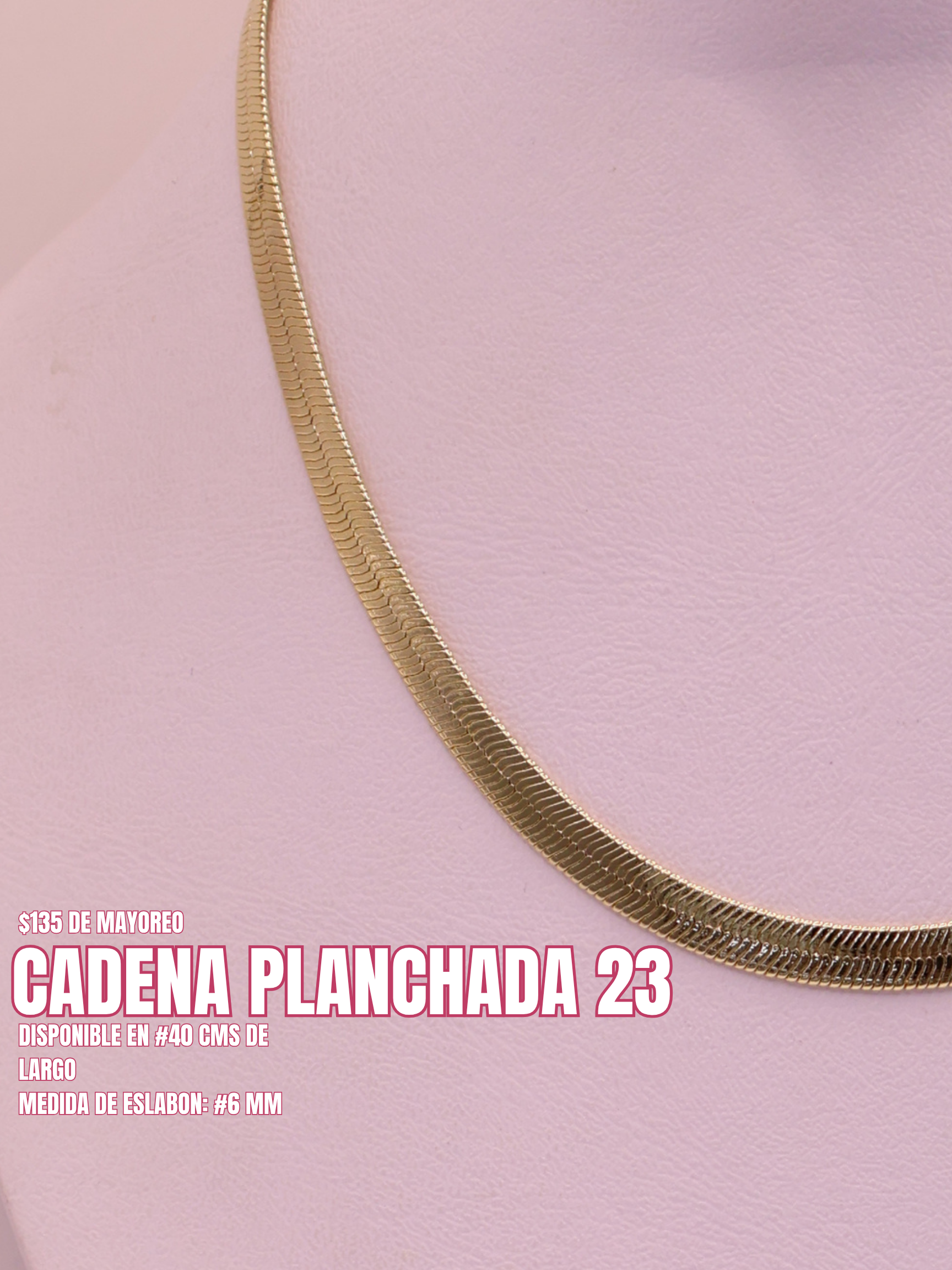 CADENA PLANCHADA 23 ORO LAMINADO