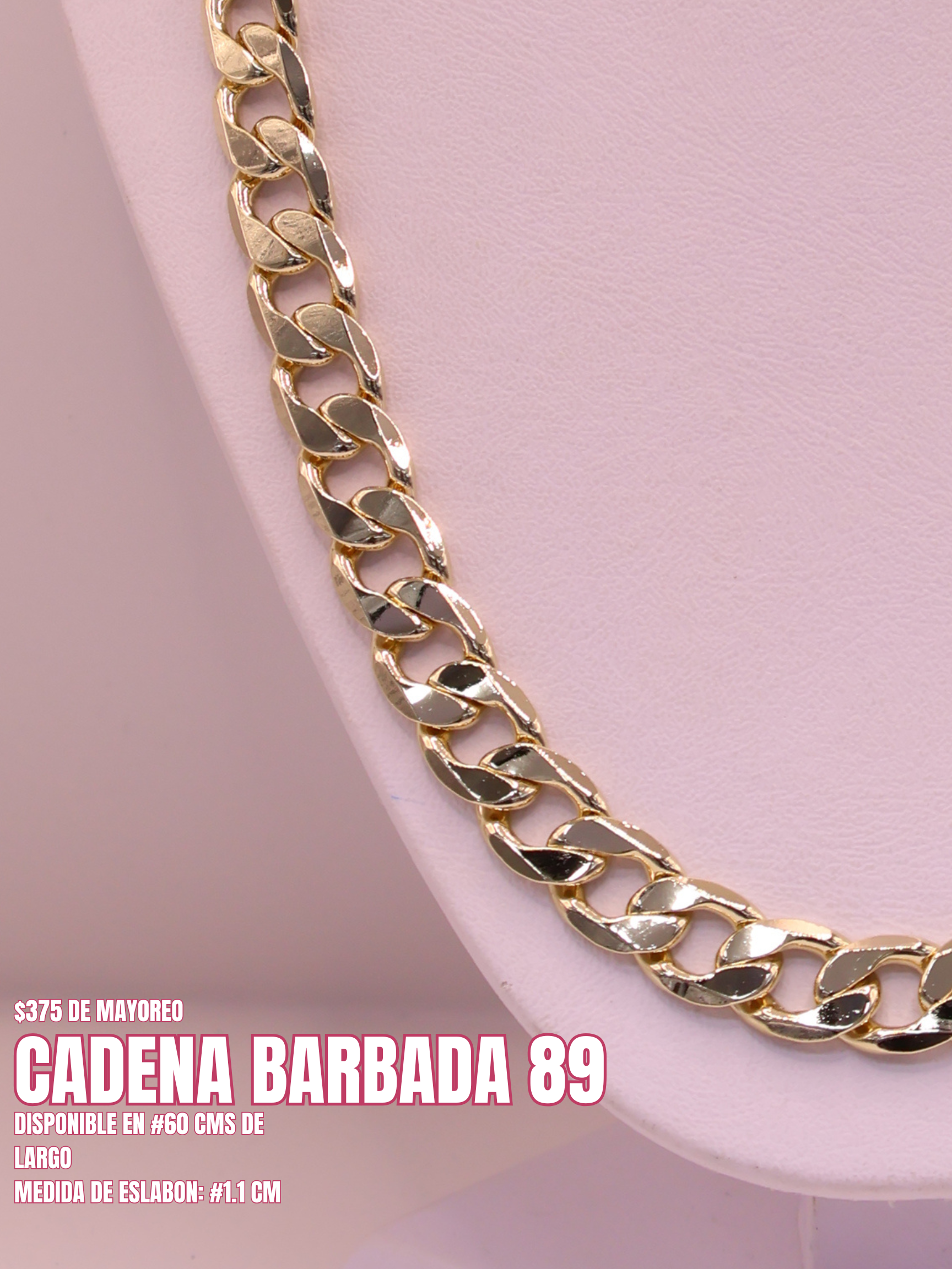 CADENA BARBADA 89 ORO LAMINADO