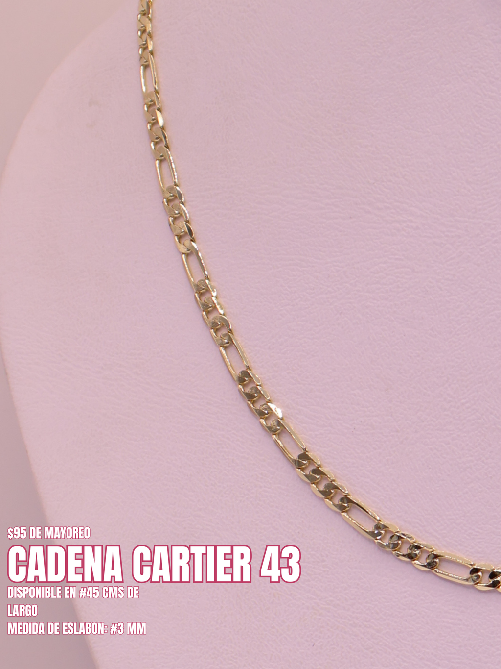 CADENA CARTIER 43 ORO LAMINADO