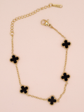 Pulsera de trebol negra chica