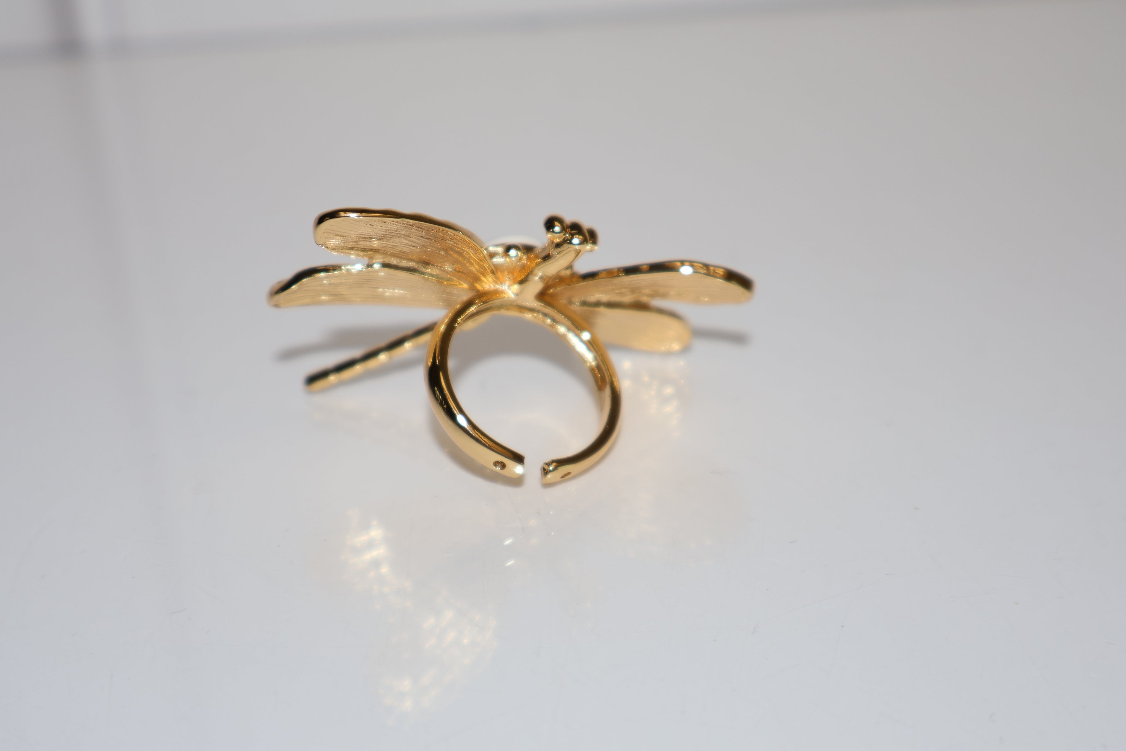 Anillo libélula ojo